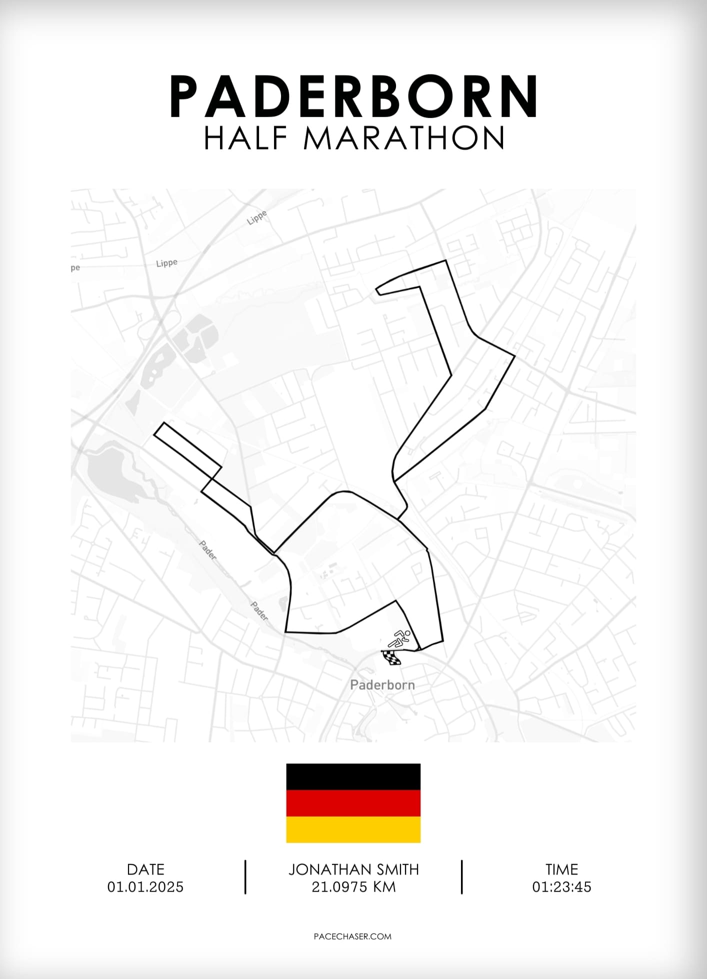 Halvmaraton Paderborn Plakat (Paderborner Osterlauf)