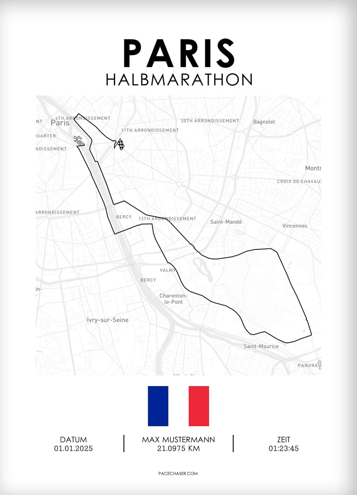Halbmarathon Paris Poster