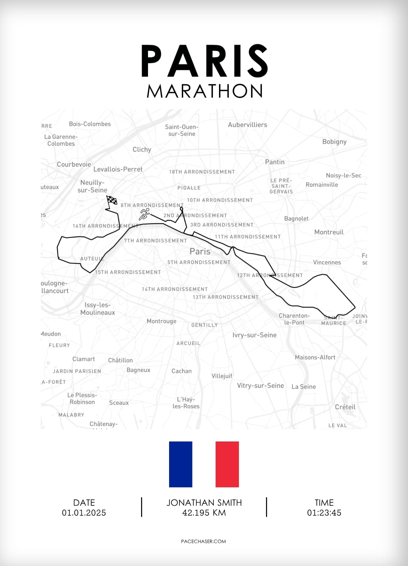 Plakat til Paris Marathon