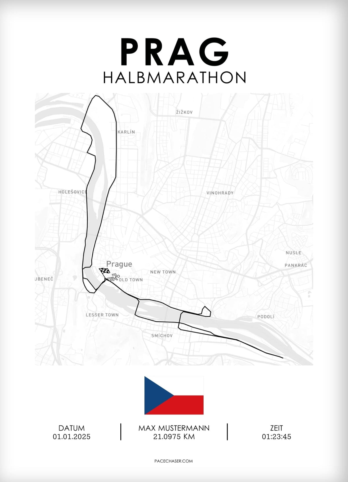 Halbmarathon Prag Poster (Superhalf) - bis 2024