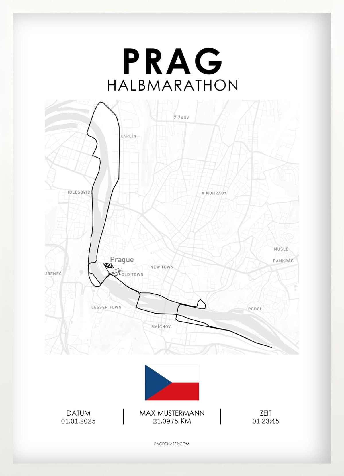 Halbmarathon Prag Poster (Superhalf) - bis 2024