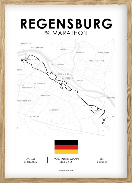 Dreiviertel-Marathon Regensburg Poster