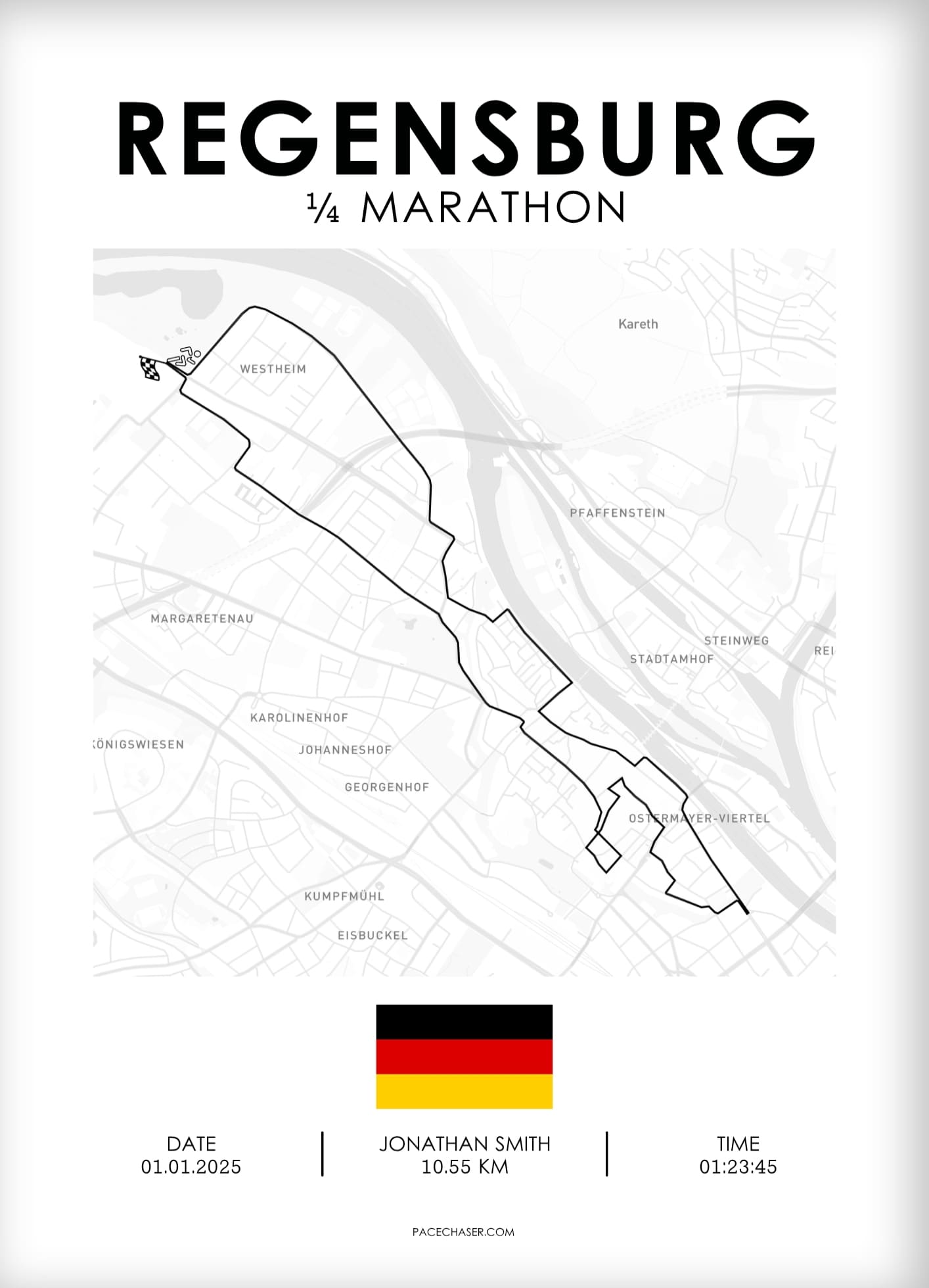 Viertel-Marathon Regensburg Poster