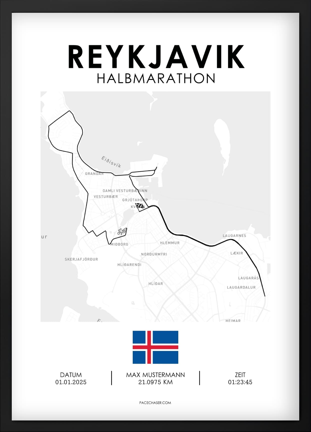 Halbmarathon Reykjavik Poster