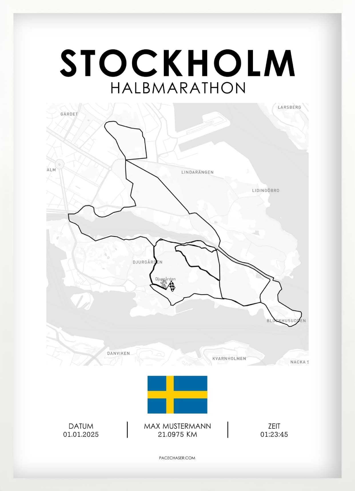 Halbmarathon Stockholm Poster (Premiärhalvan)
