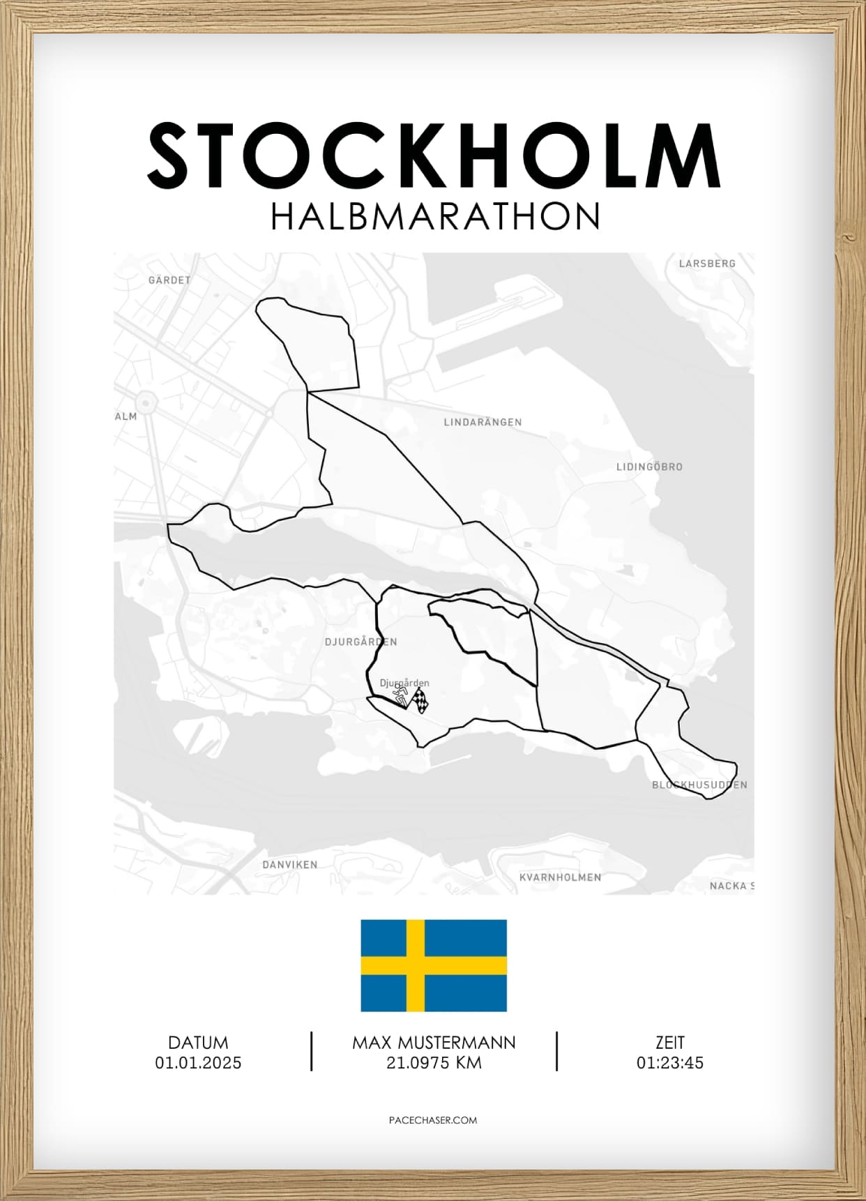 Halbmarathon Stockholm Poster (Premiärhalvan)