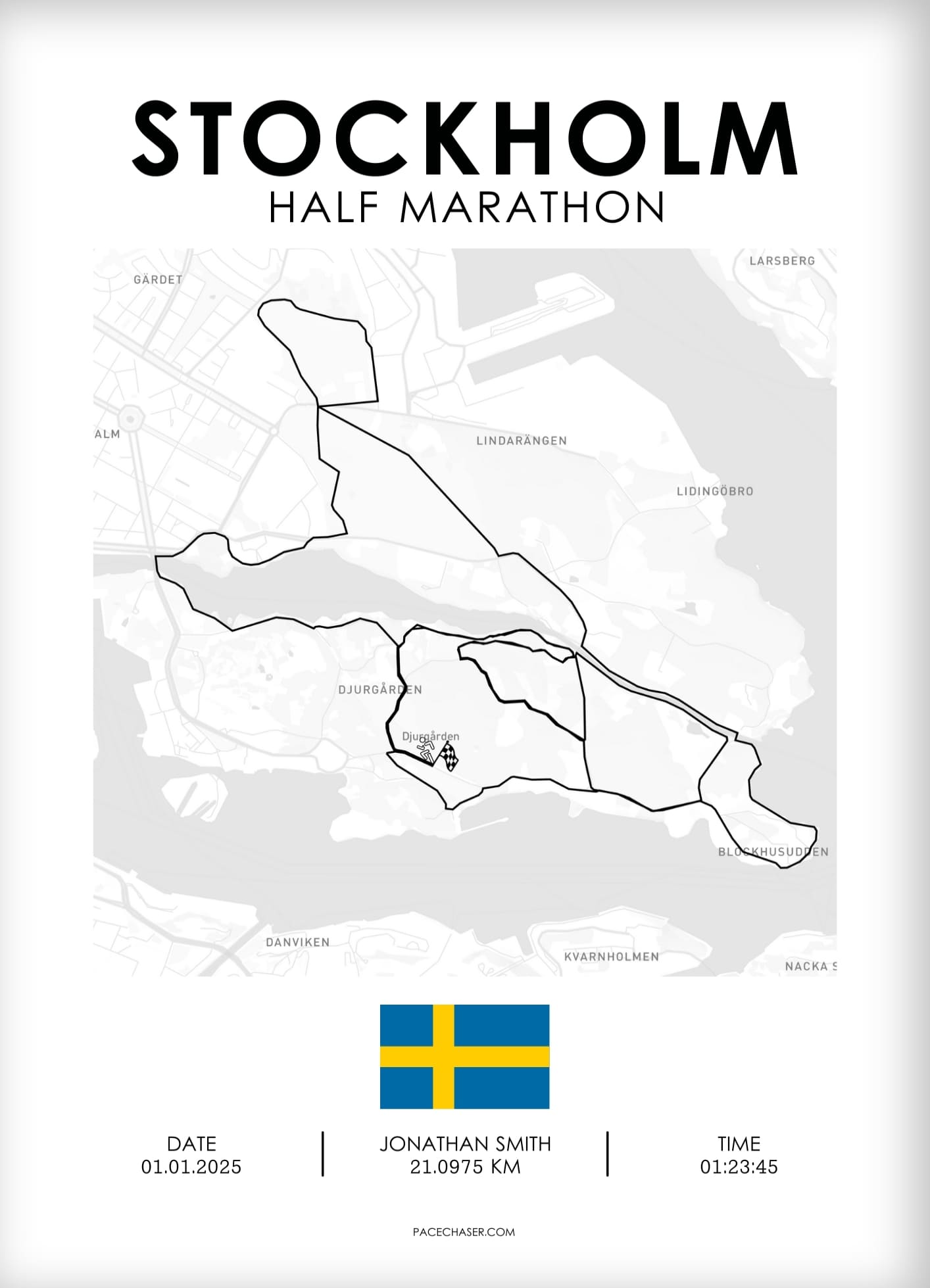 Halbmarathon Stockholm Poster (Premiärhalvan)