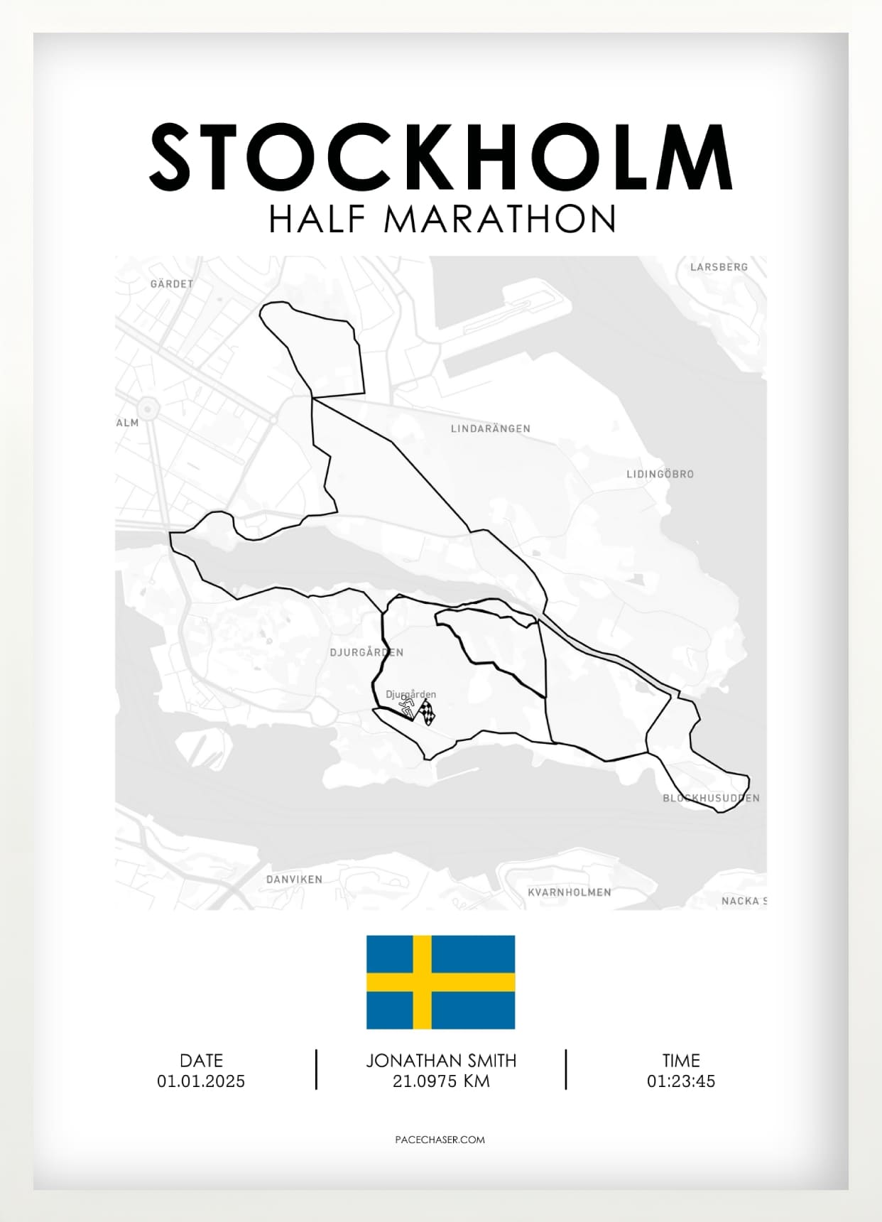 Halbmarathon Stockholm Poster (Premiärhalvan)