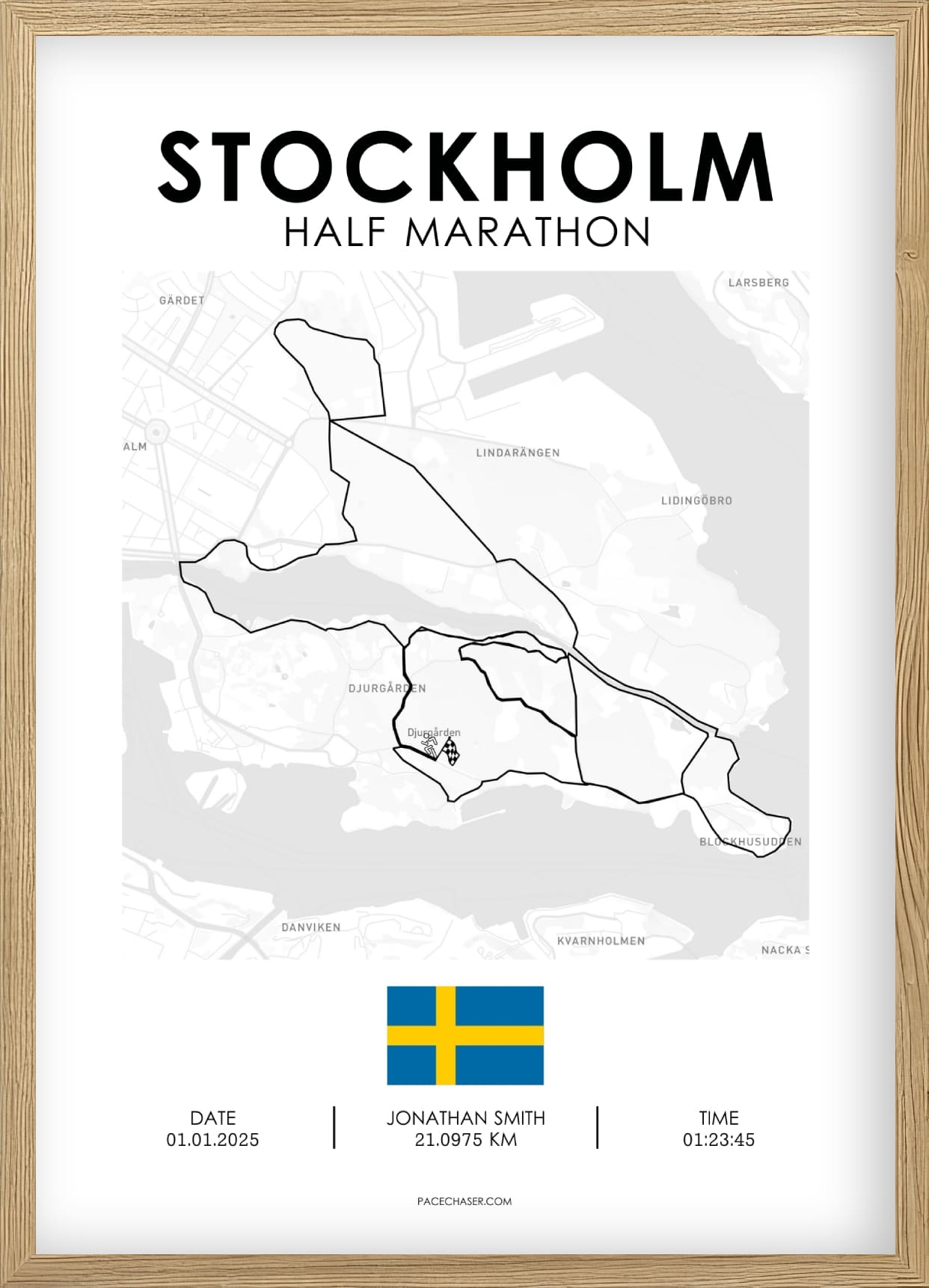 Halbmarathon Stockholm Poster (Premiärhalvan)