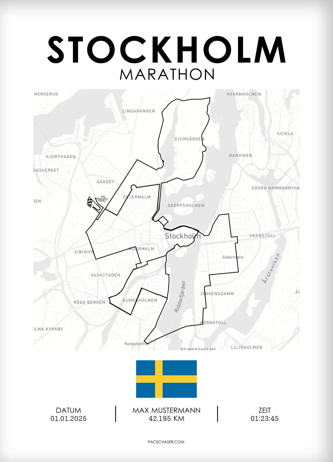 Marathon Stockholm Poster - bis 2025