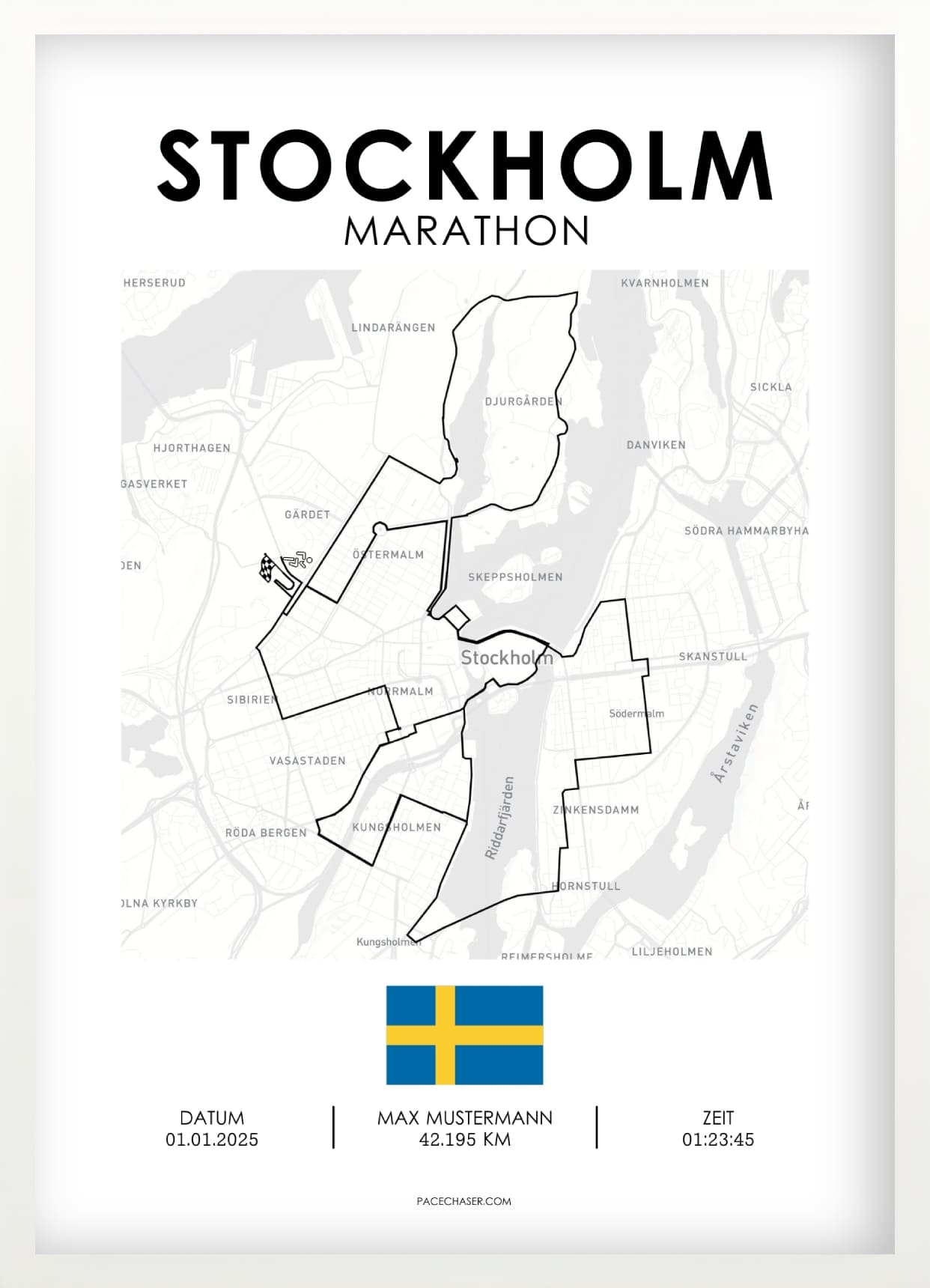 Marathon Stockholm Poster - bis 2025