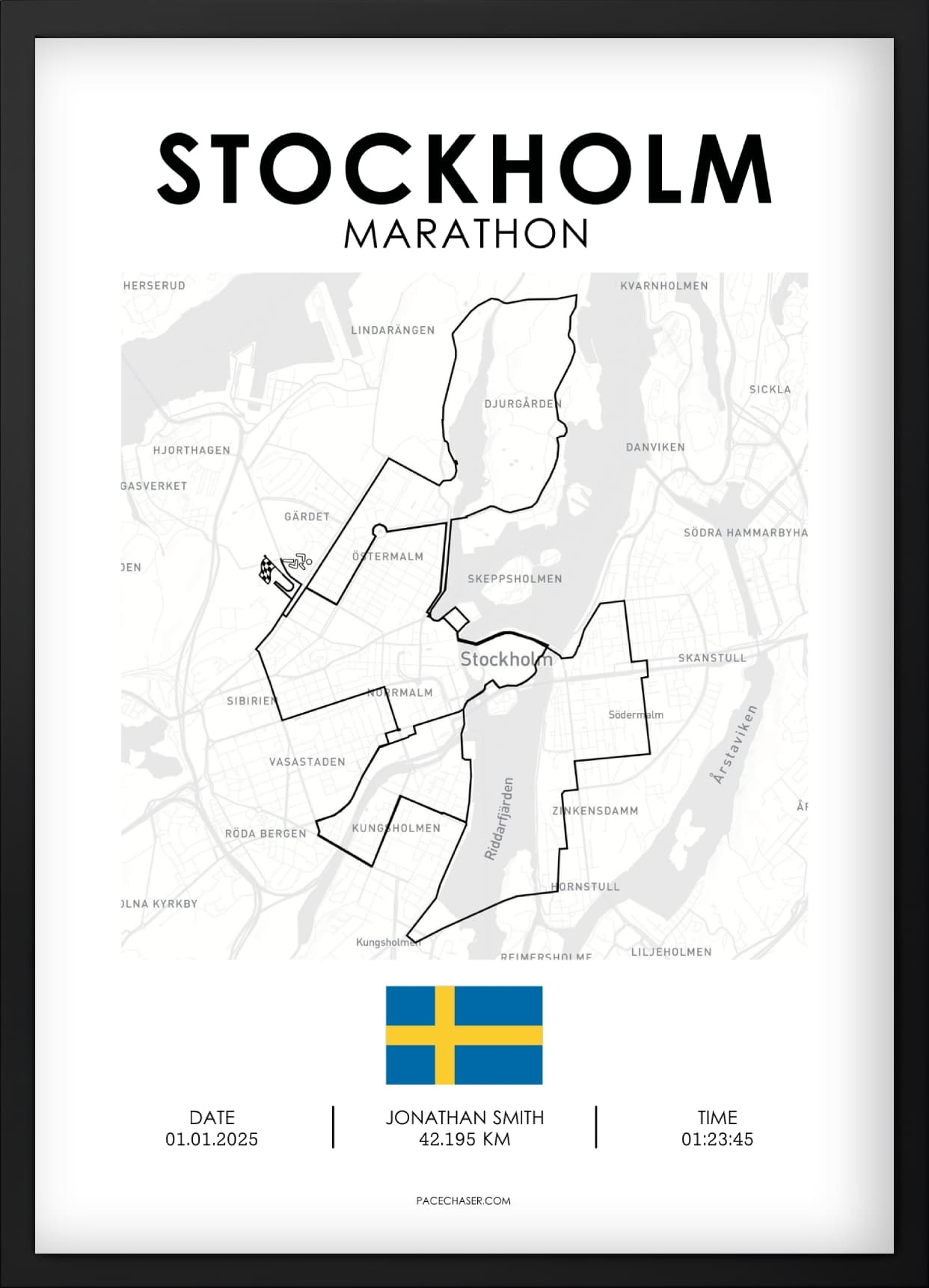 Marathon Stockholm Poster - bis 2025