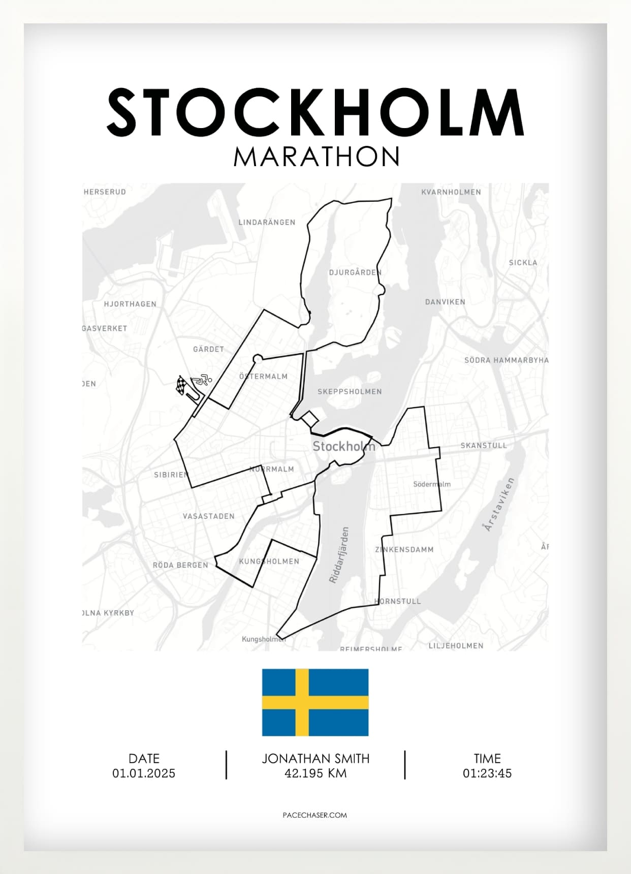 Marathon Stockholm Poster - bis 2025