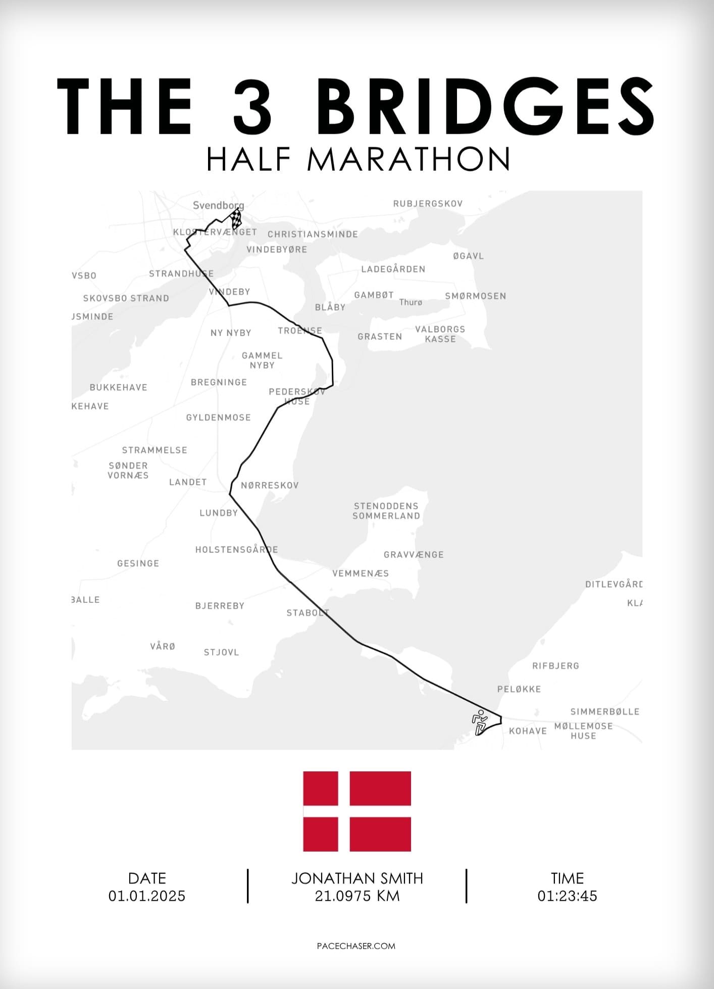 Die drei Brücken Halbmarathon Poster