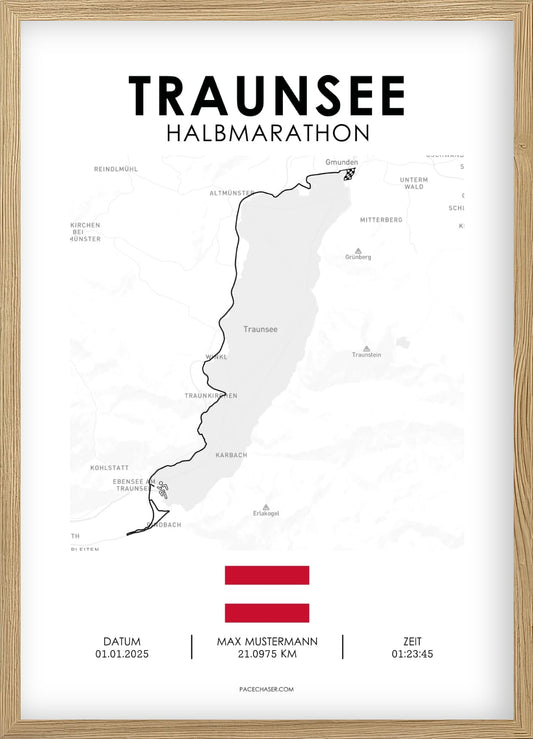 Traunsee Halbmarathon / Genuss-Lauf / Sun-Run Laufposter