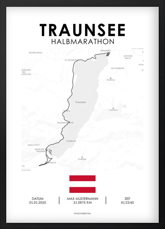 Traunsee Halbmarathon / Genuss-Lauf / Sun-Run Laufposter