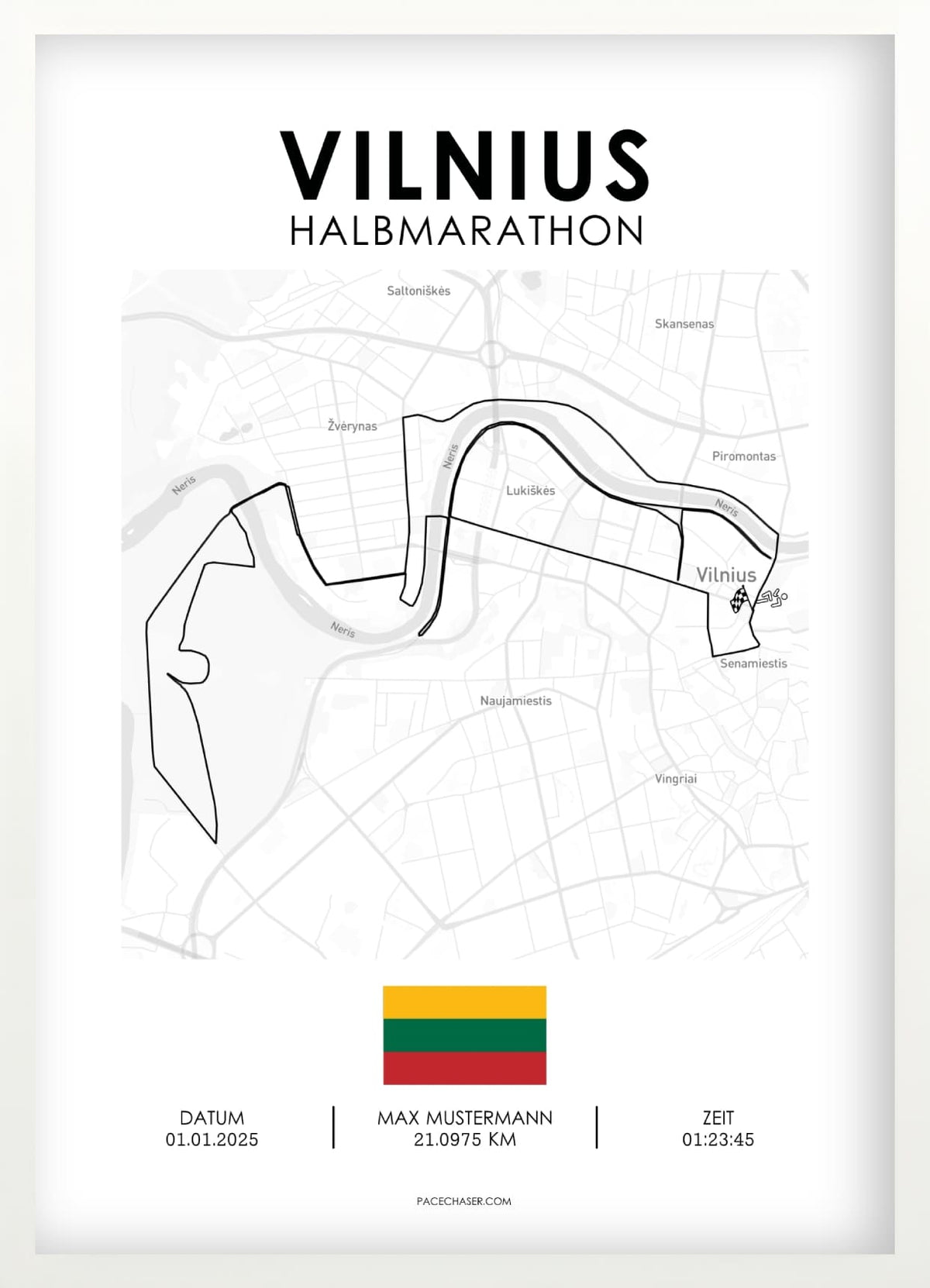 Halbmarathon Vilnius Poster