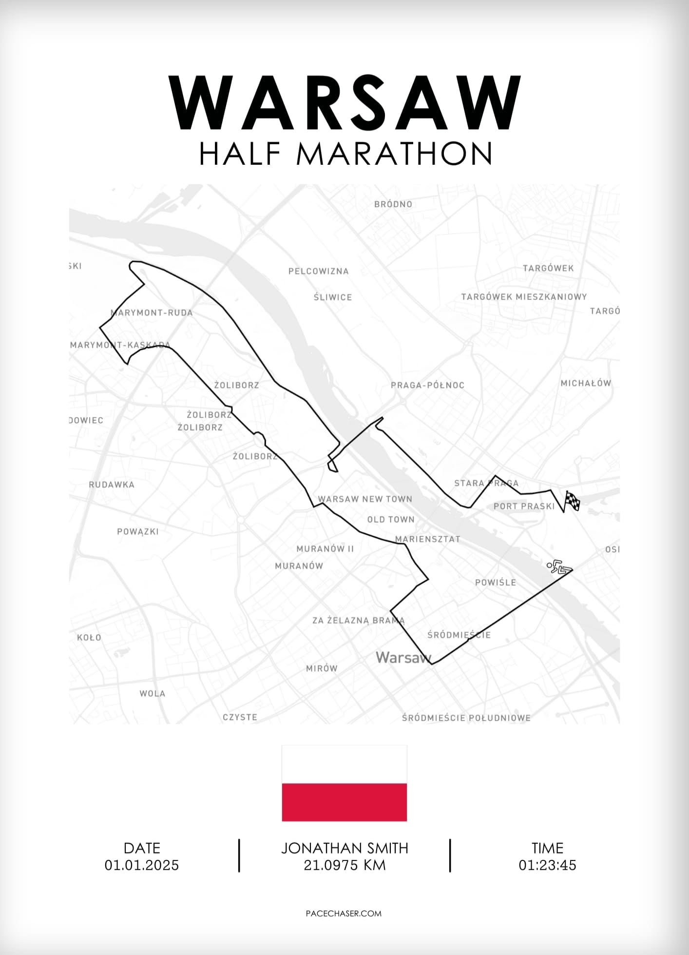 Halbmarathon Warschau Poster (bis 2025)