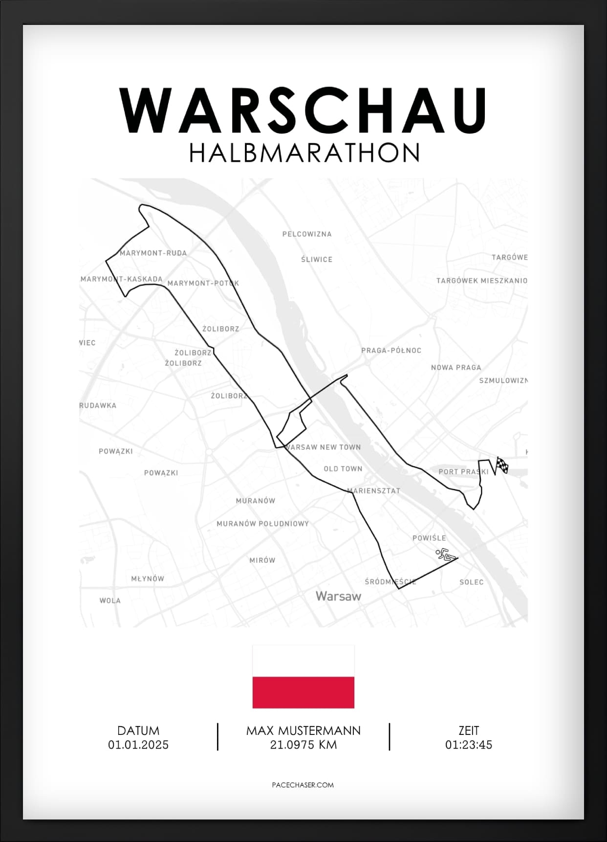 Halvmaraton Warszawa Plakat (fra 2026)