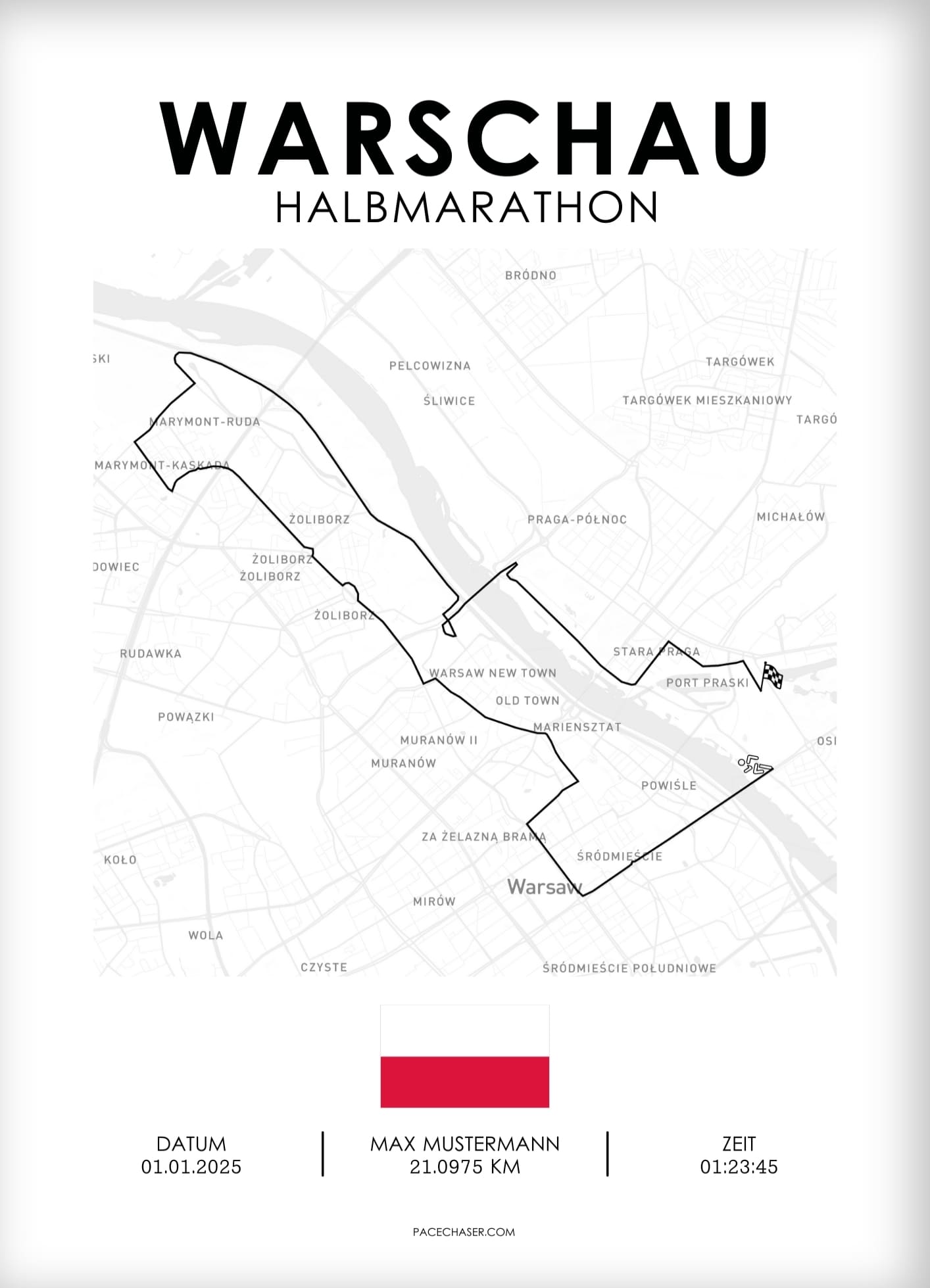 Halbmarathon Warschau Poster (bis 2025)