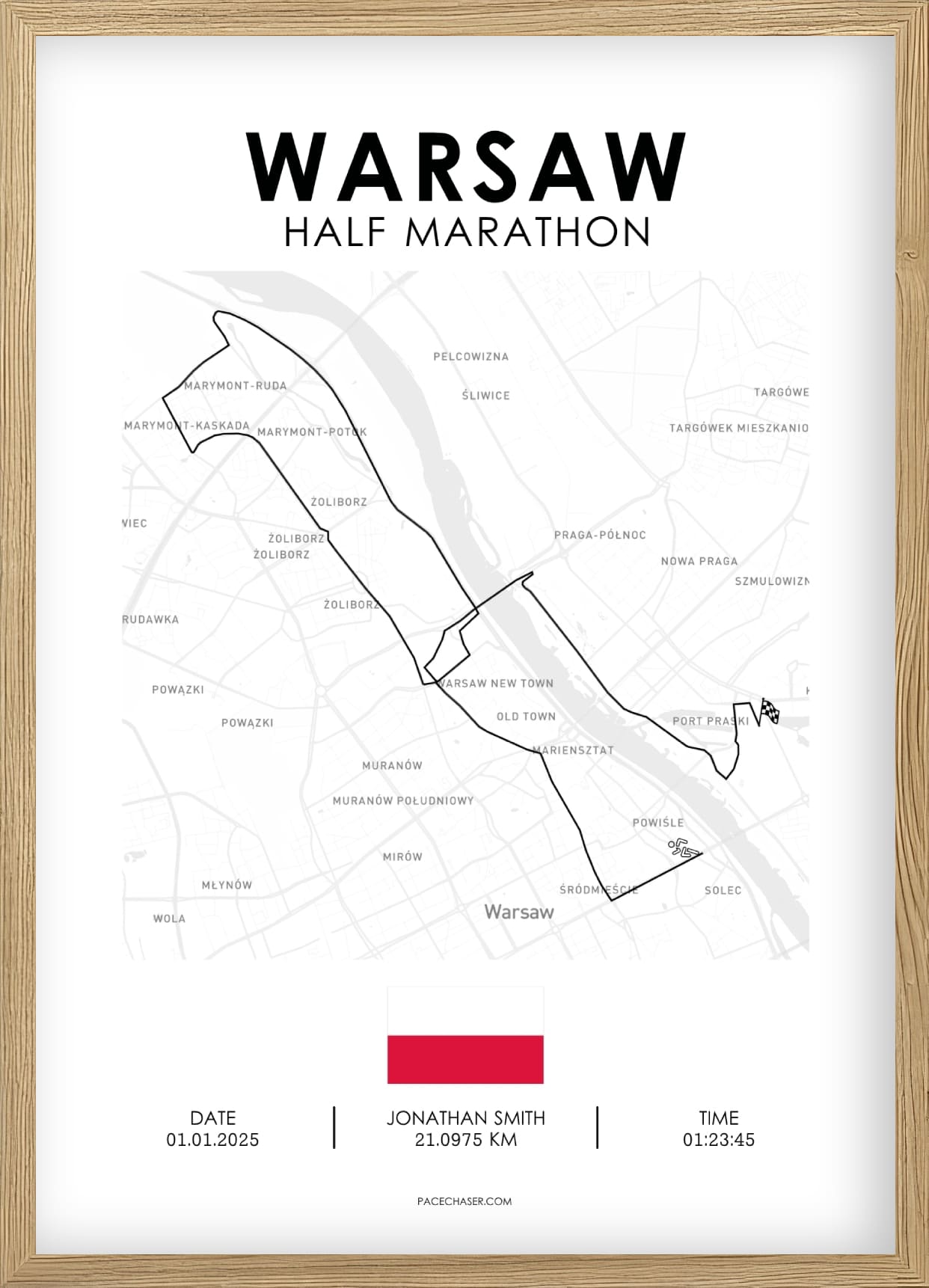 Halvmaraton Warszawa Plakat (fra 2026)