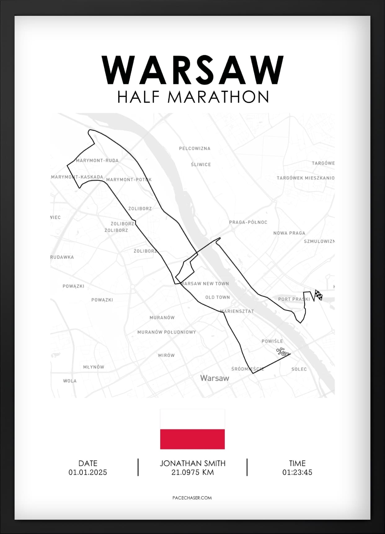 Halvmaraton Warszawa Plakat (fra 2026)