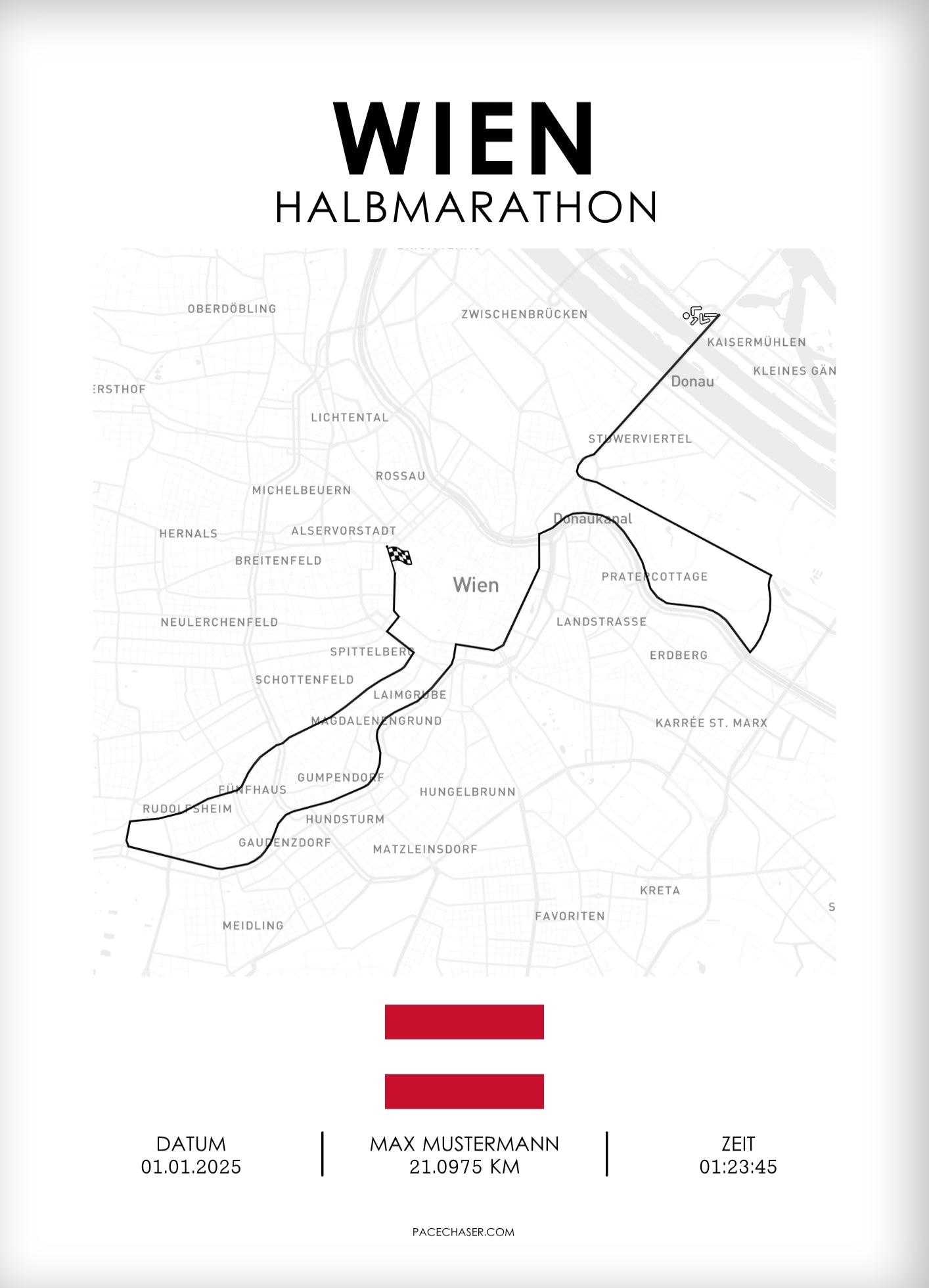 Halbmarathon Wien Poster (ab 2025)