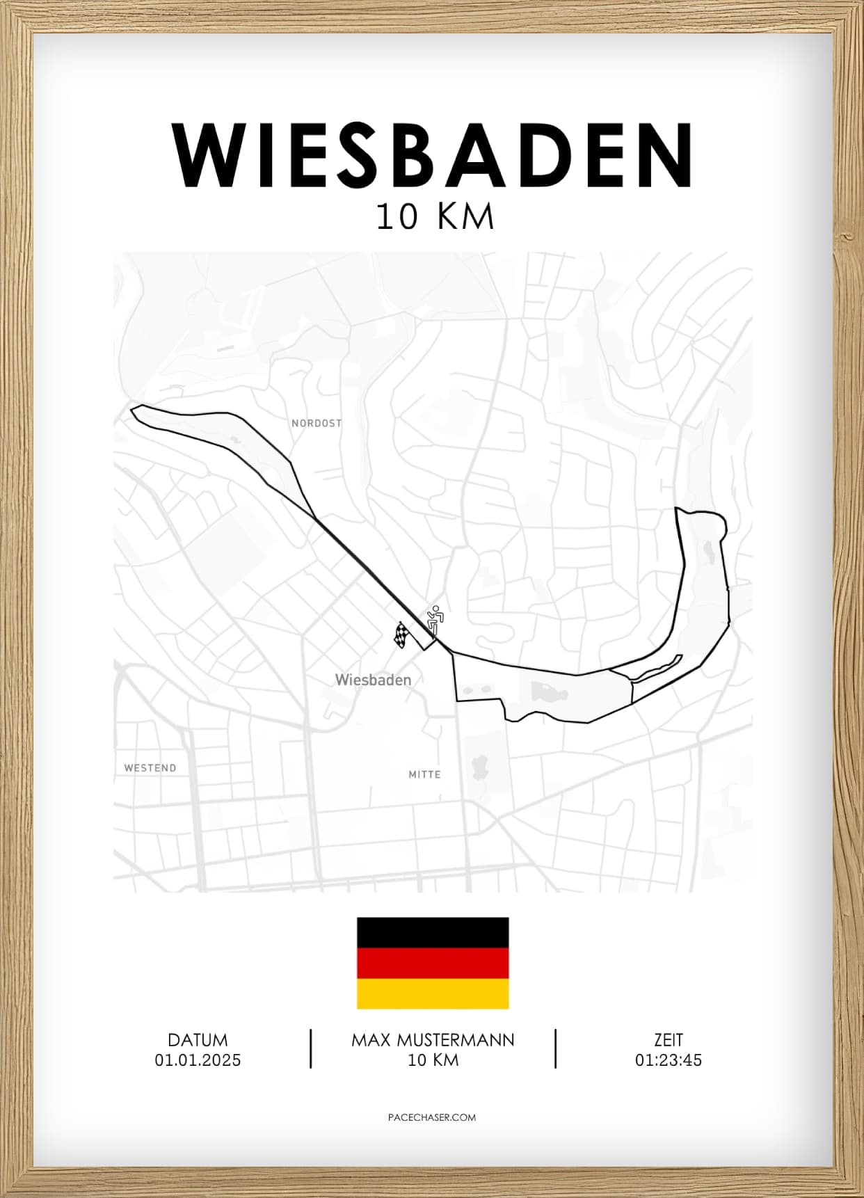 Wiesbaden Marathon / Halbmarathon / 10 km / 5 km Laufposter