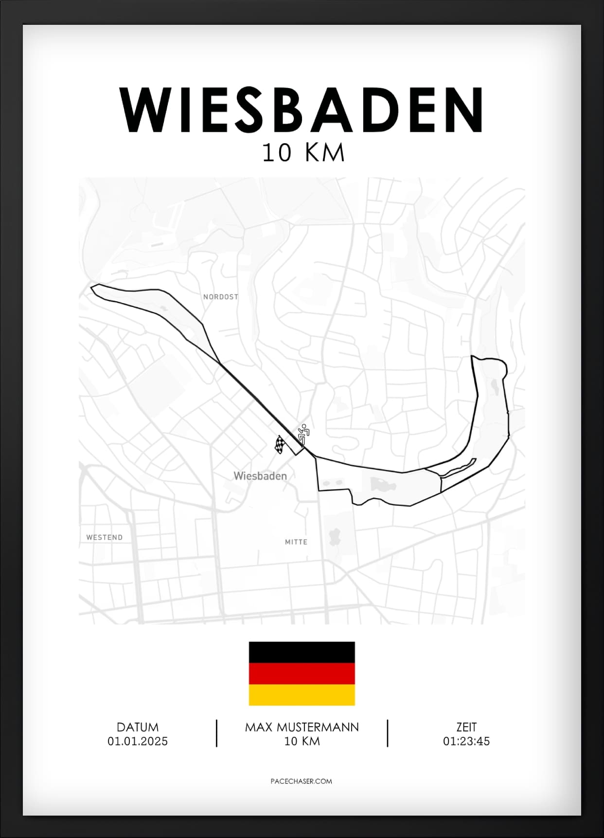 Wiesbaden Marathon / Halbmarathon / 10 km / 5 km Laufposter