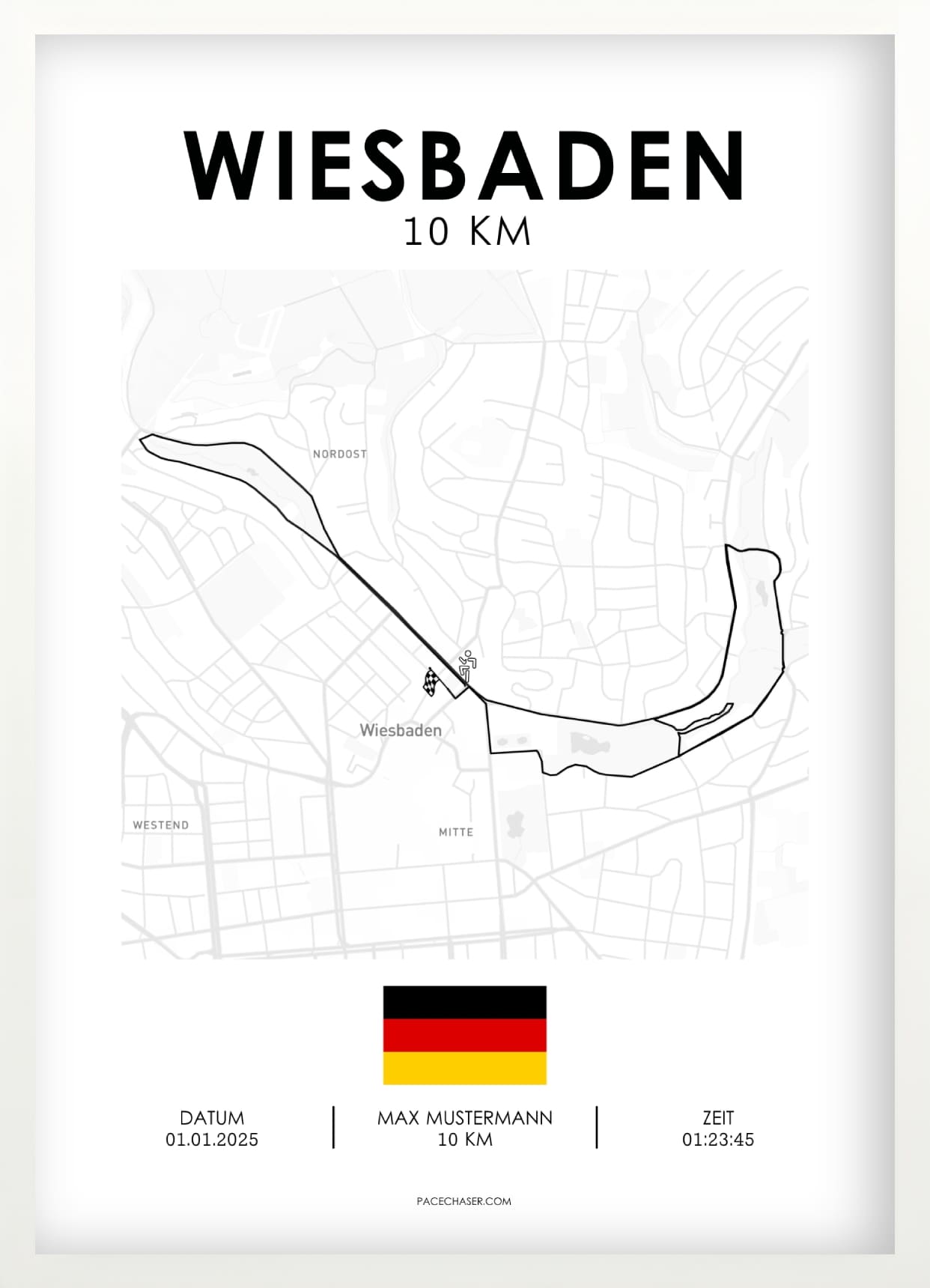Wiesbaden Marathon / Halbmarathon / 10 km / 5 km Laufposter