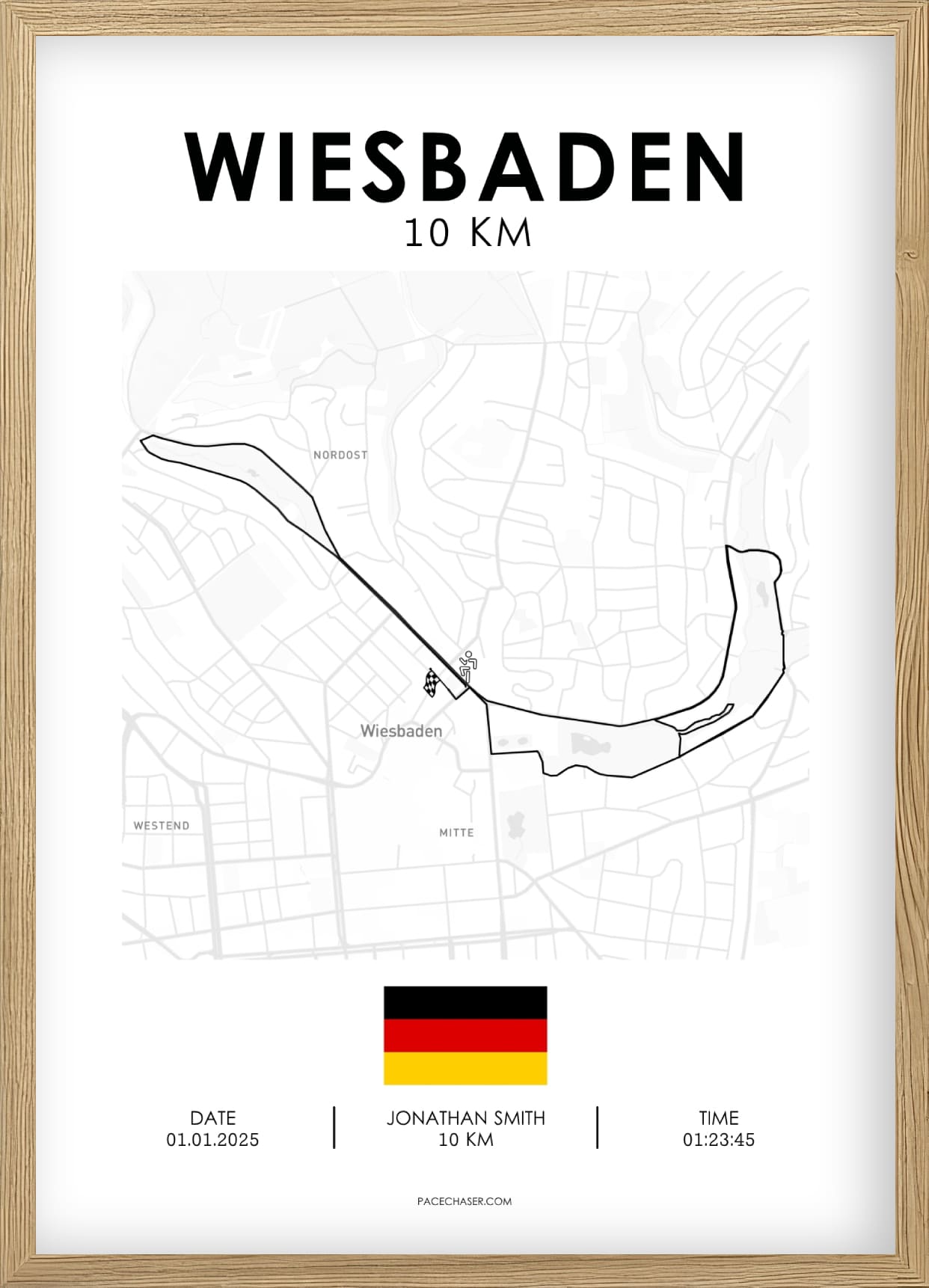 Wiesbaden Marathon / Halbmarathon / 10 km / 5 km Laufposter