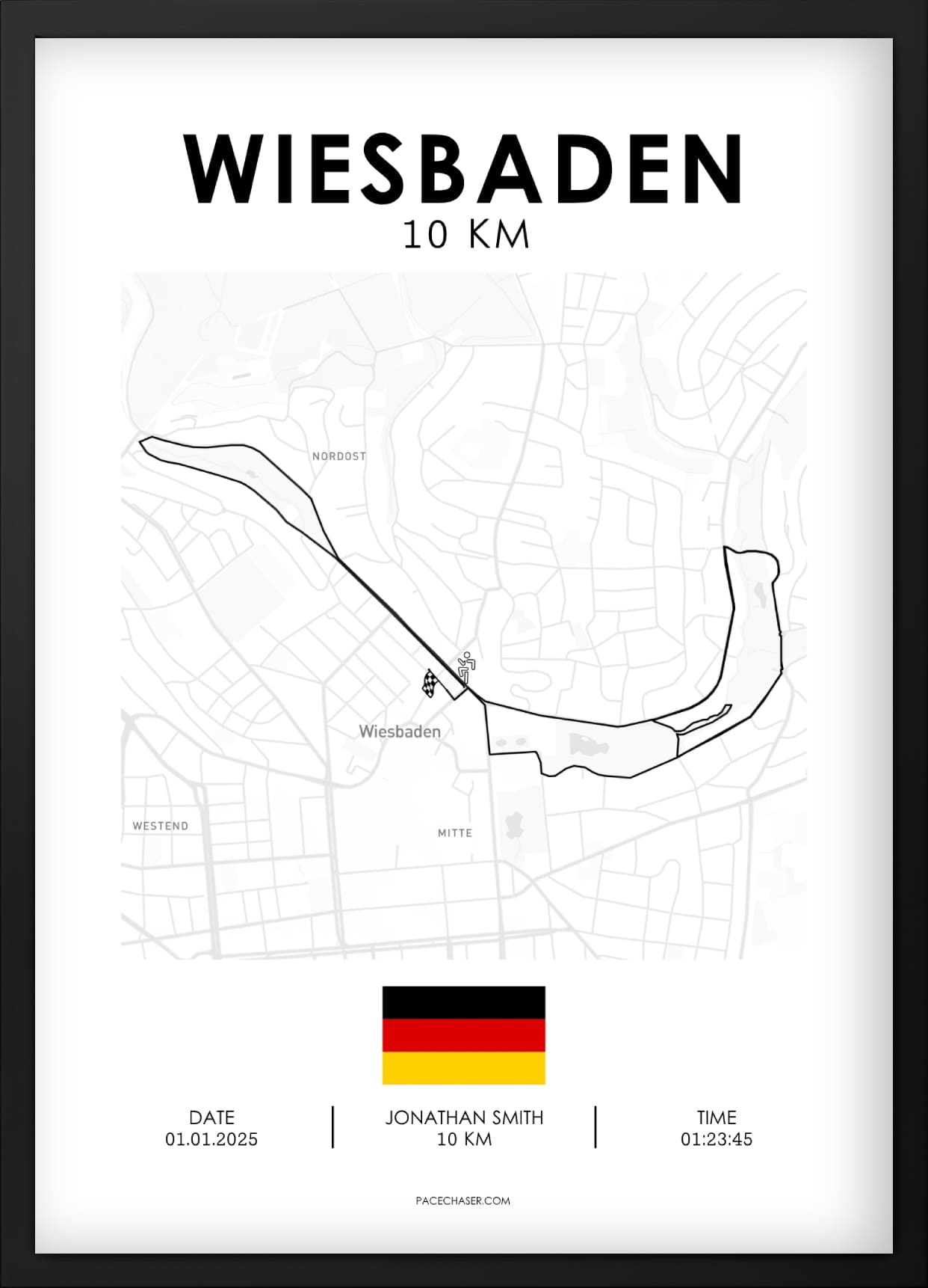 Wiesbaden Marathon / Halbmarathon / 10 km / 5 km Laufposter