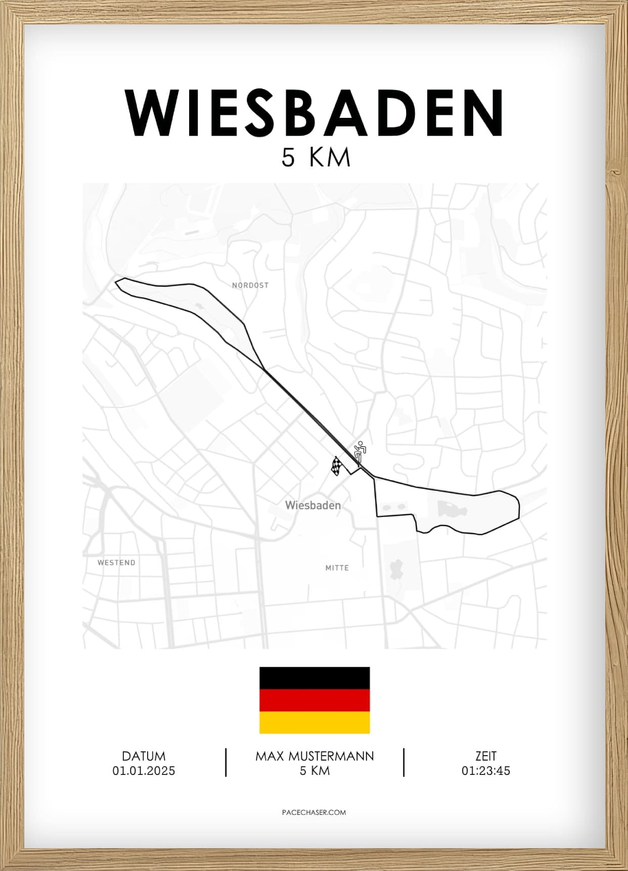 Wiesbaden Marathon / Halbmarathon / 10 km / 5 km Laufposter