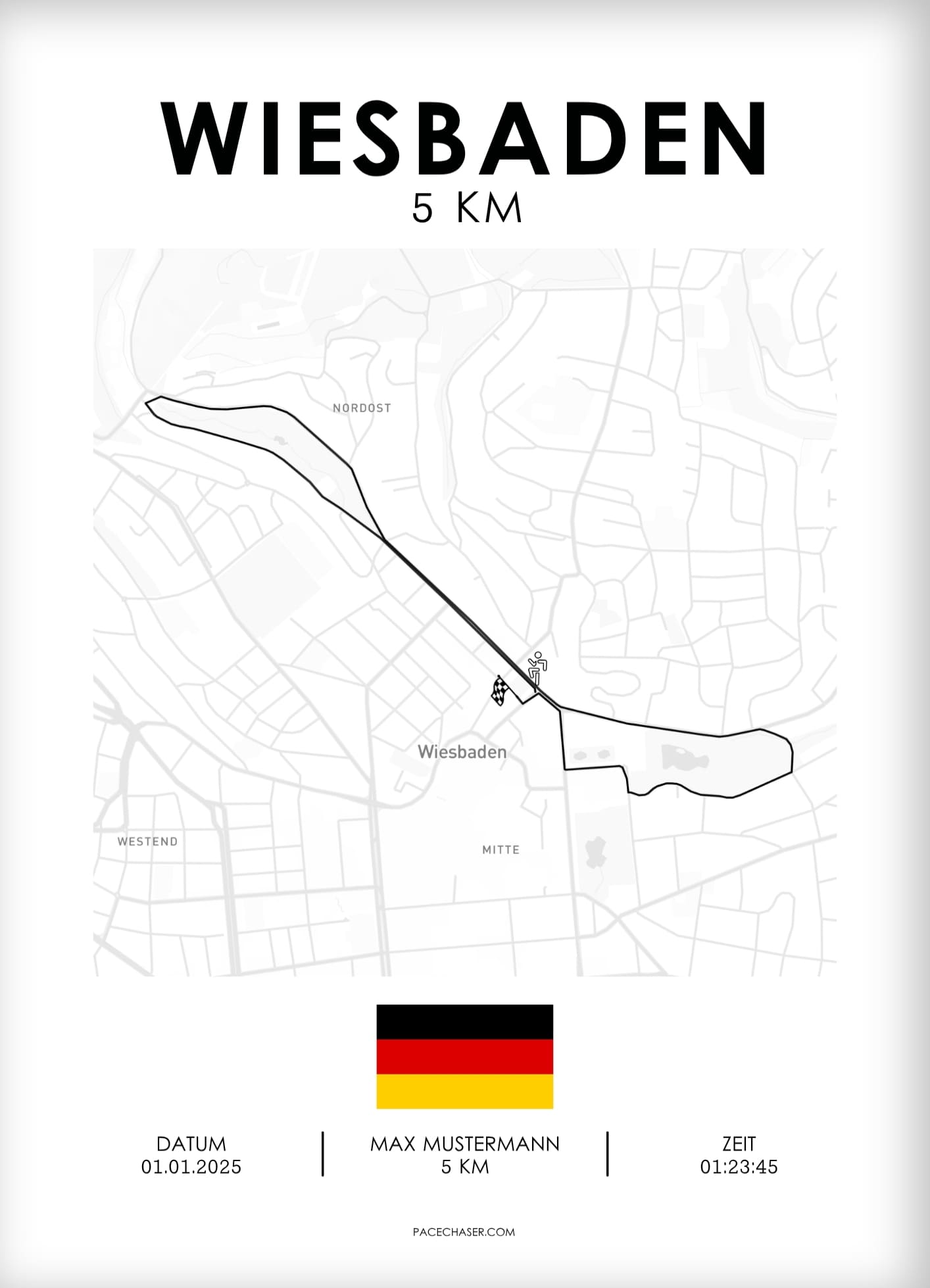 Wiesbaden Marathon / Halbmarathon / 10 km / 5 km Laufposter