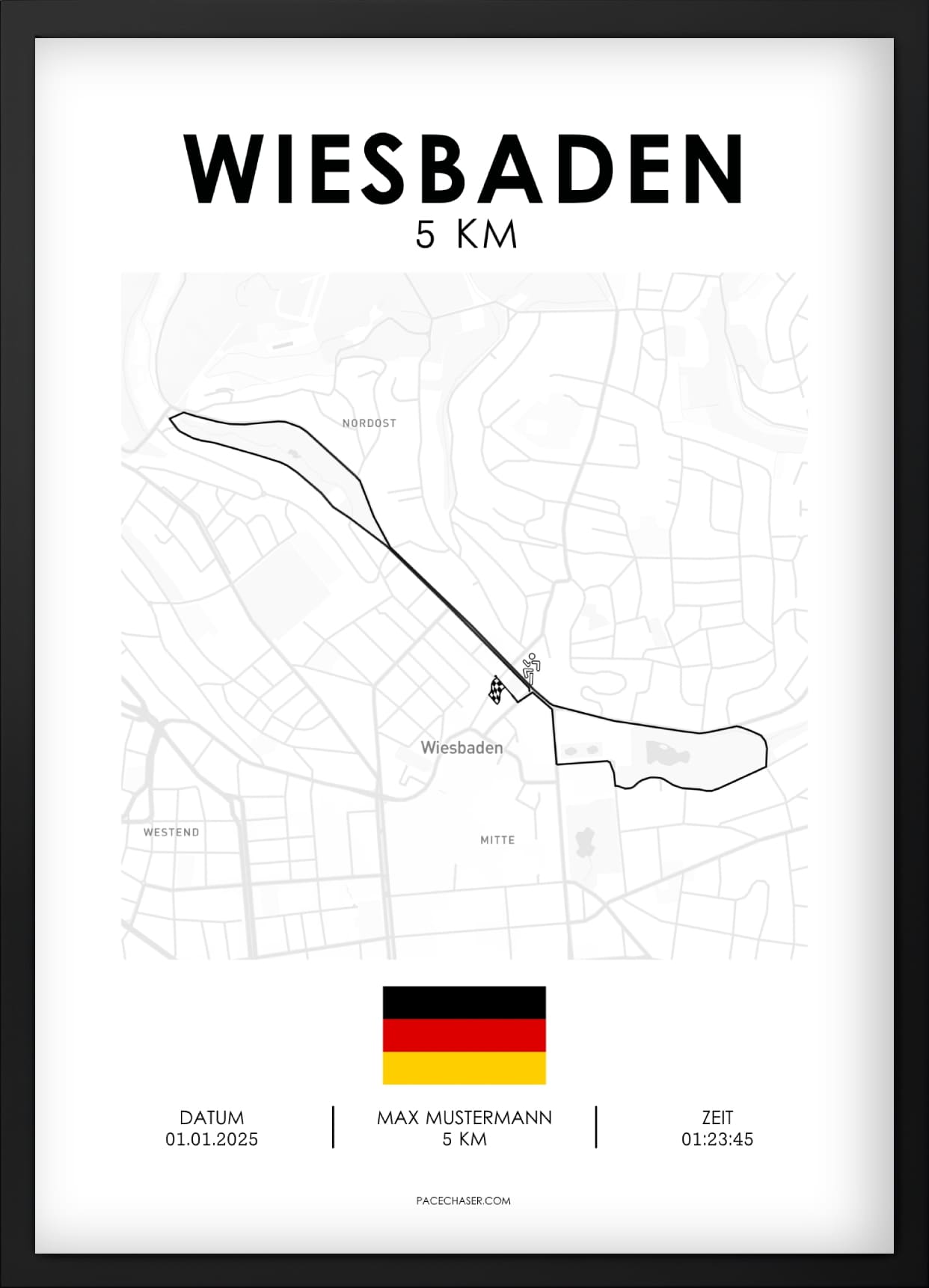 Wiesbaden Marathon / Halbmarathon / 10 km / 5 km Laufposter