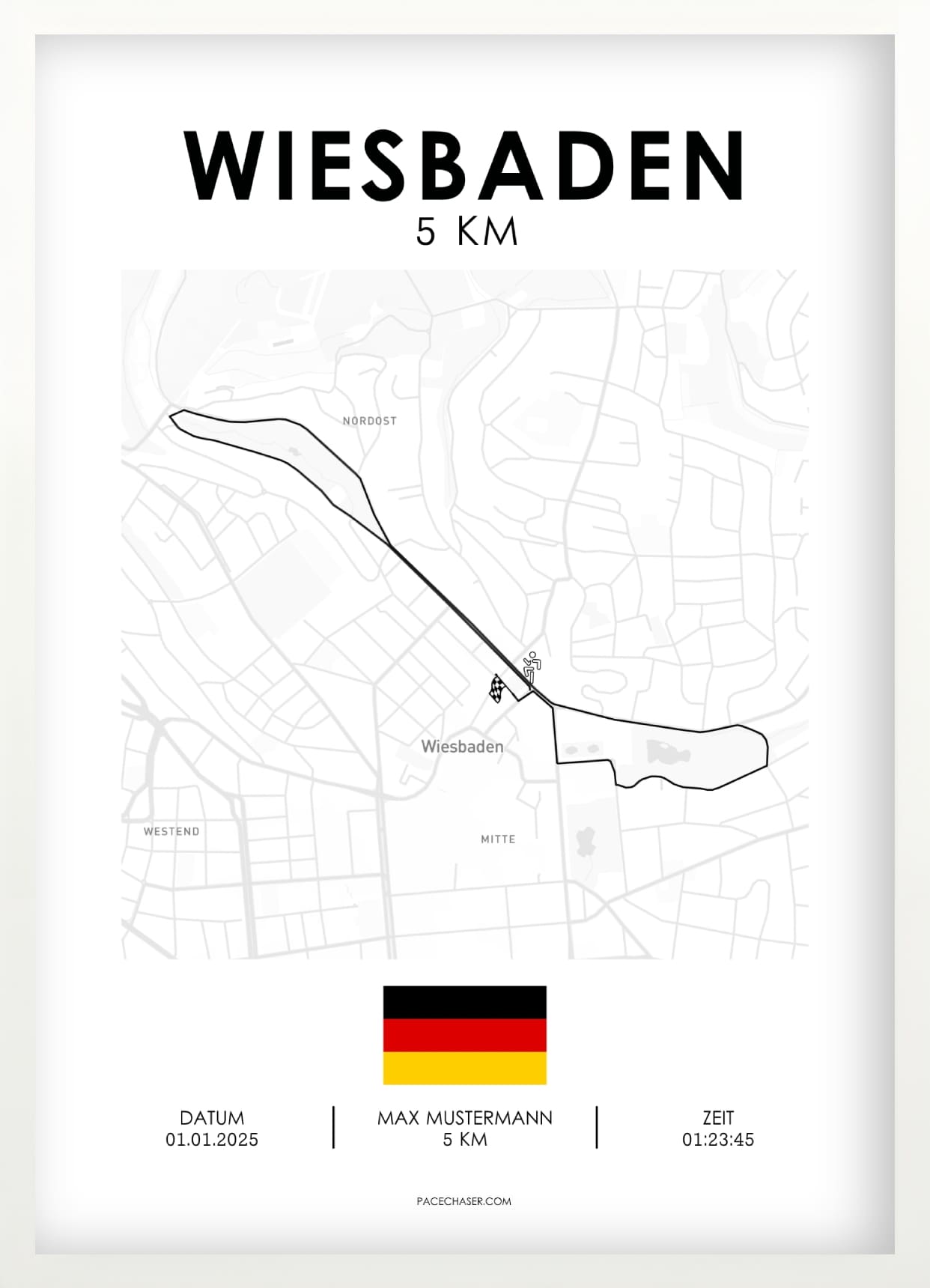 Wiesbaden Marathon / Halbmarathon / 10 km / 5 km Laufposter