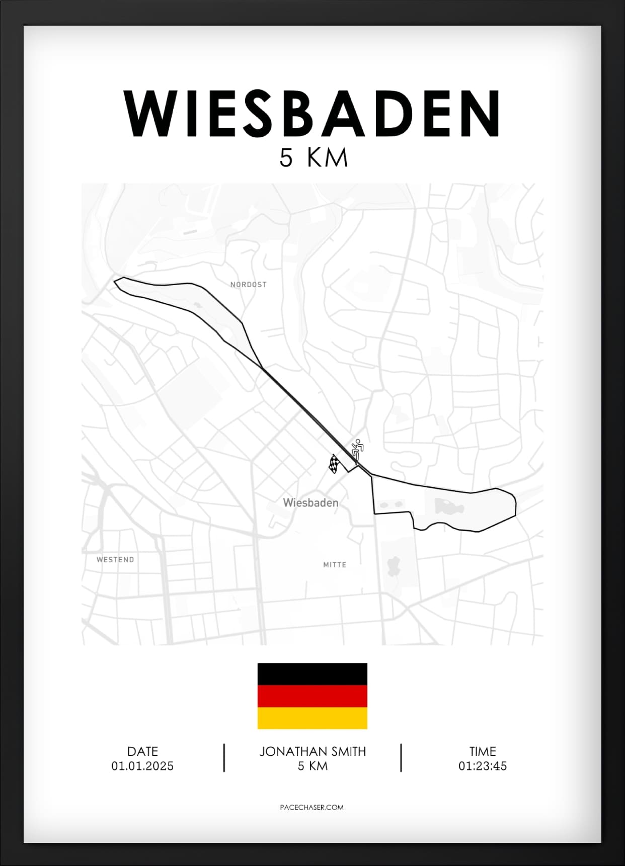 Wiesbaden Marathon / Halbmarathon / 10 km / 5 km Laufposter