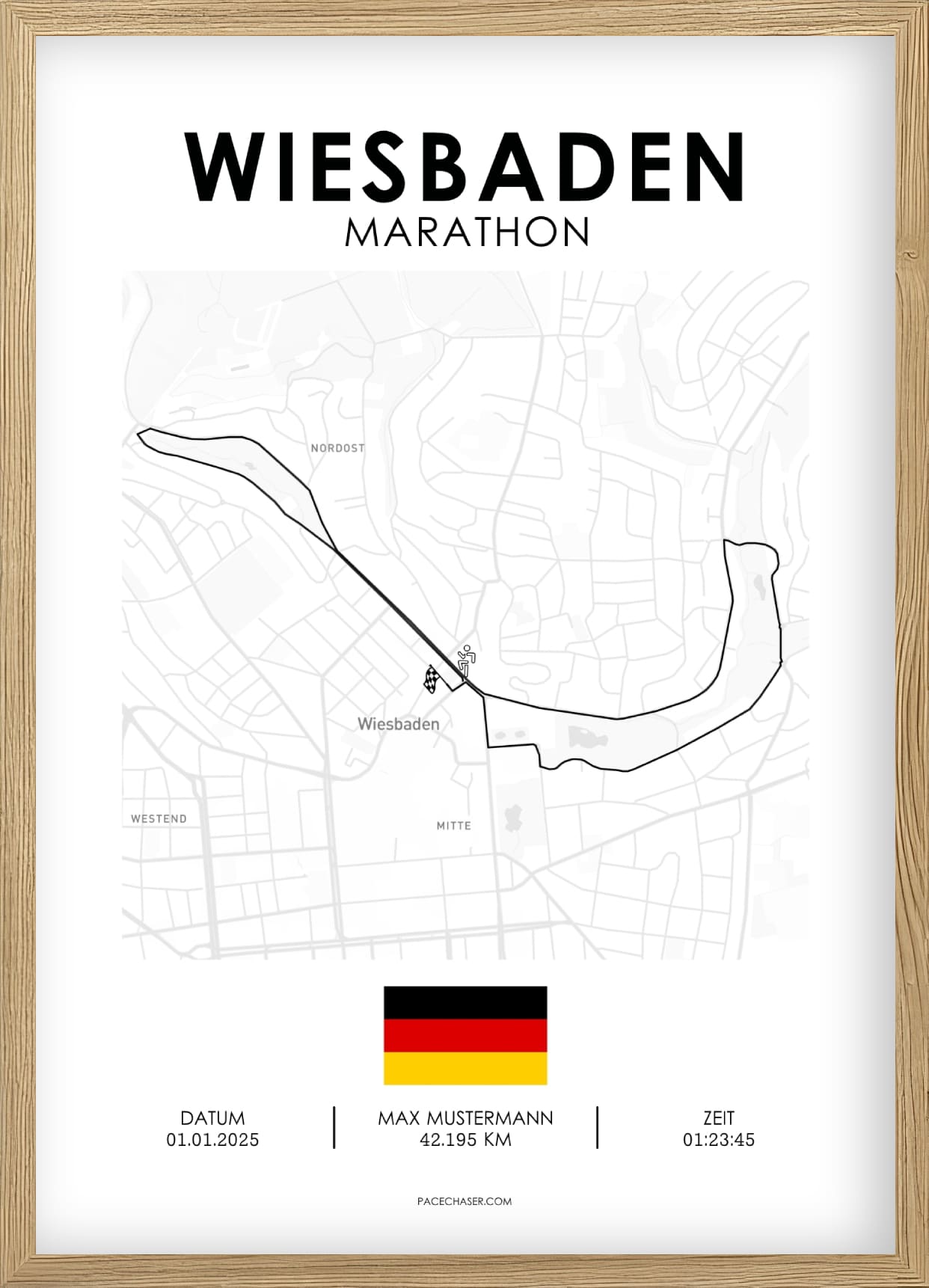 Wiesbaden Marathon / Halbmarathon / 10 km / 5 km Laufposter