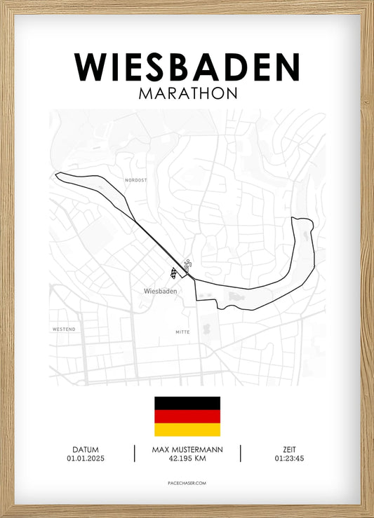 Wiesbaden Marathon / Halbmarathon / 10 km / 5 km Laufposter