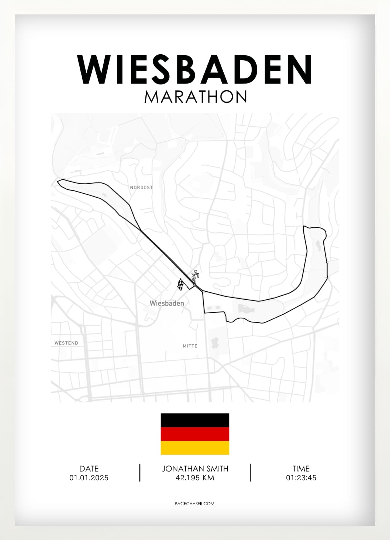 Wiesbaden Marathon / Halbmarathon / 10 km / 5 km Laufposter