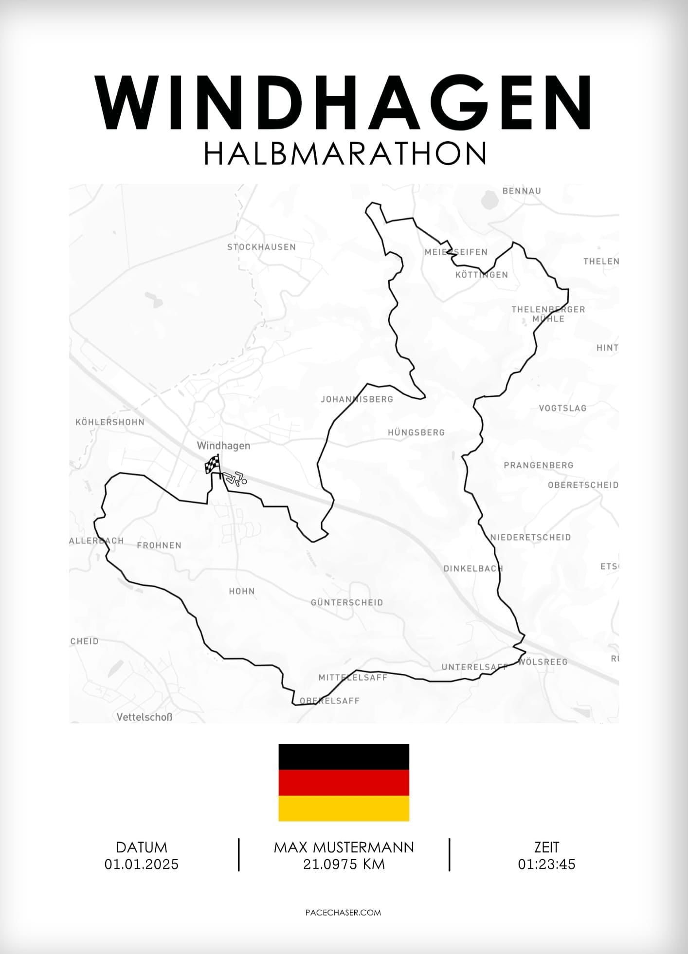 Halbmarathon Windhagen Poster