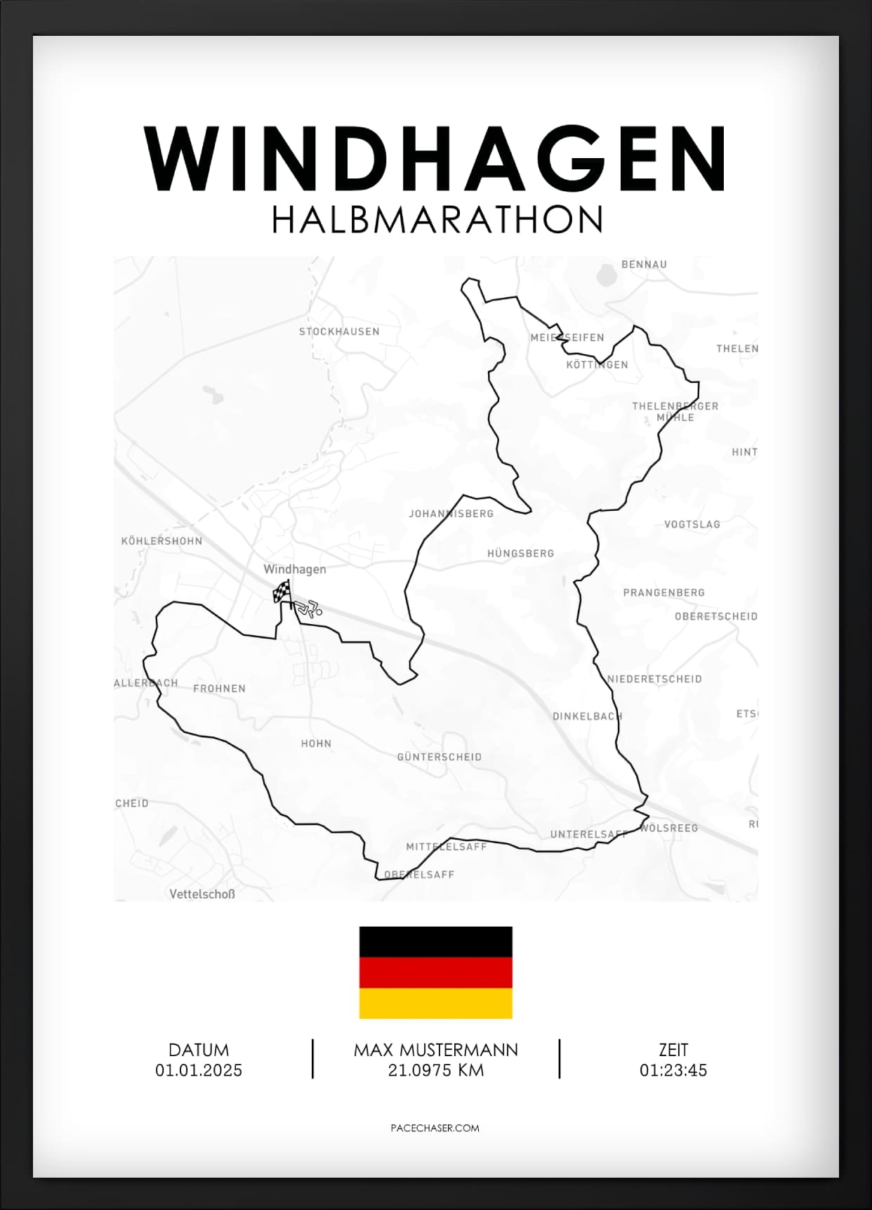 Halbmarathon Windhagen Poster