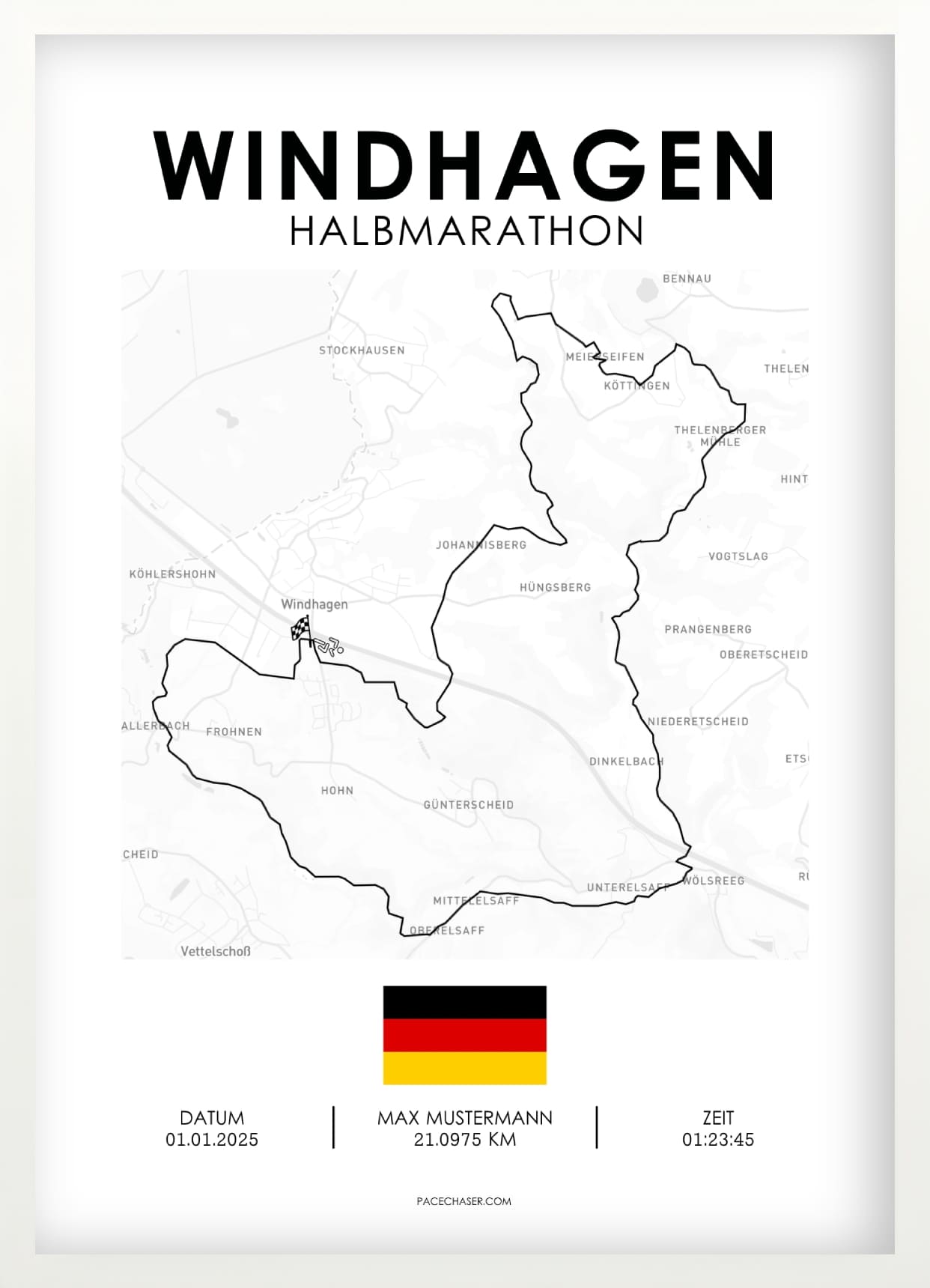 Halbmarathon Windhagen Poster