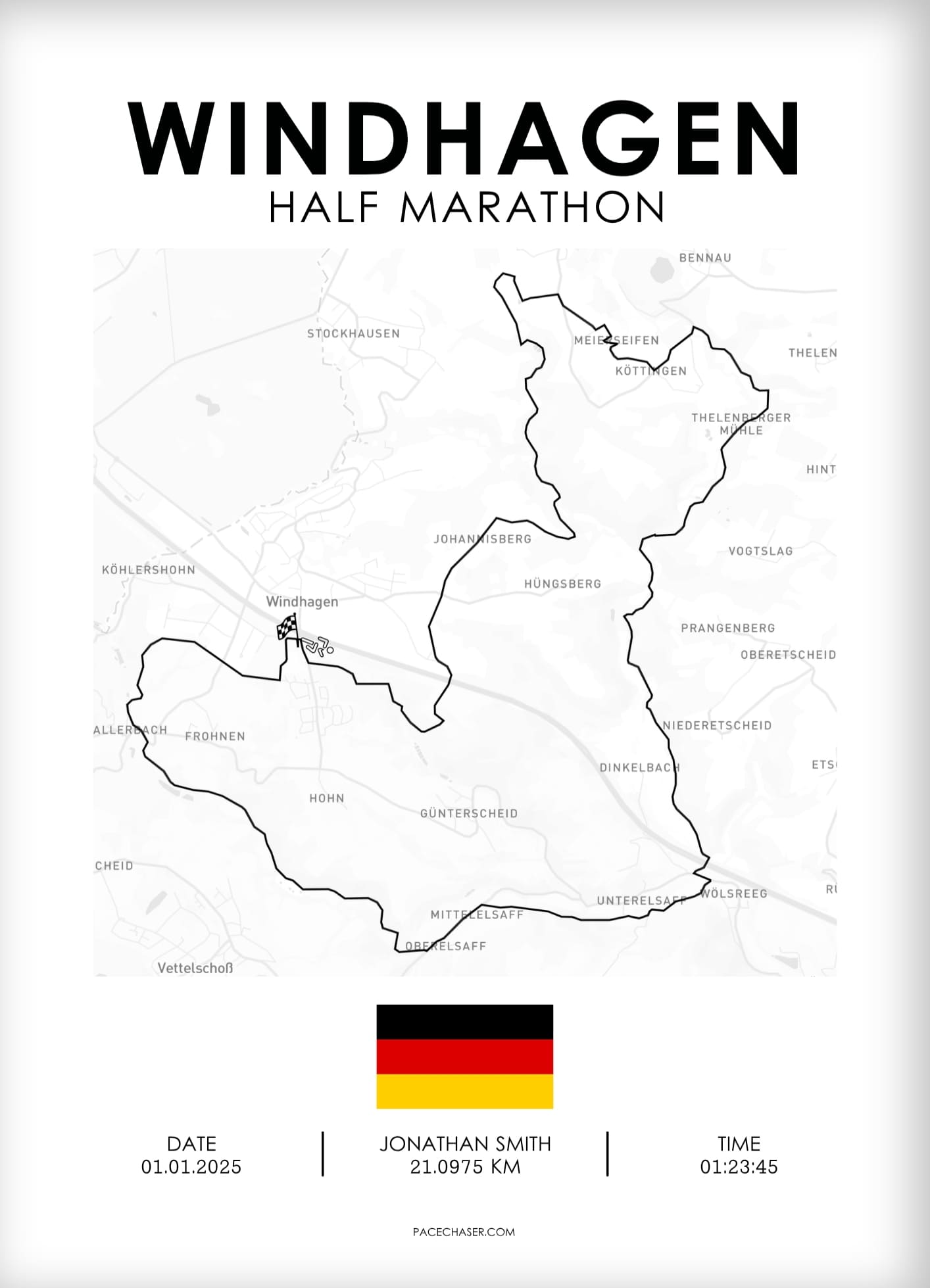 Halbmarathon Windhagen Poster