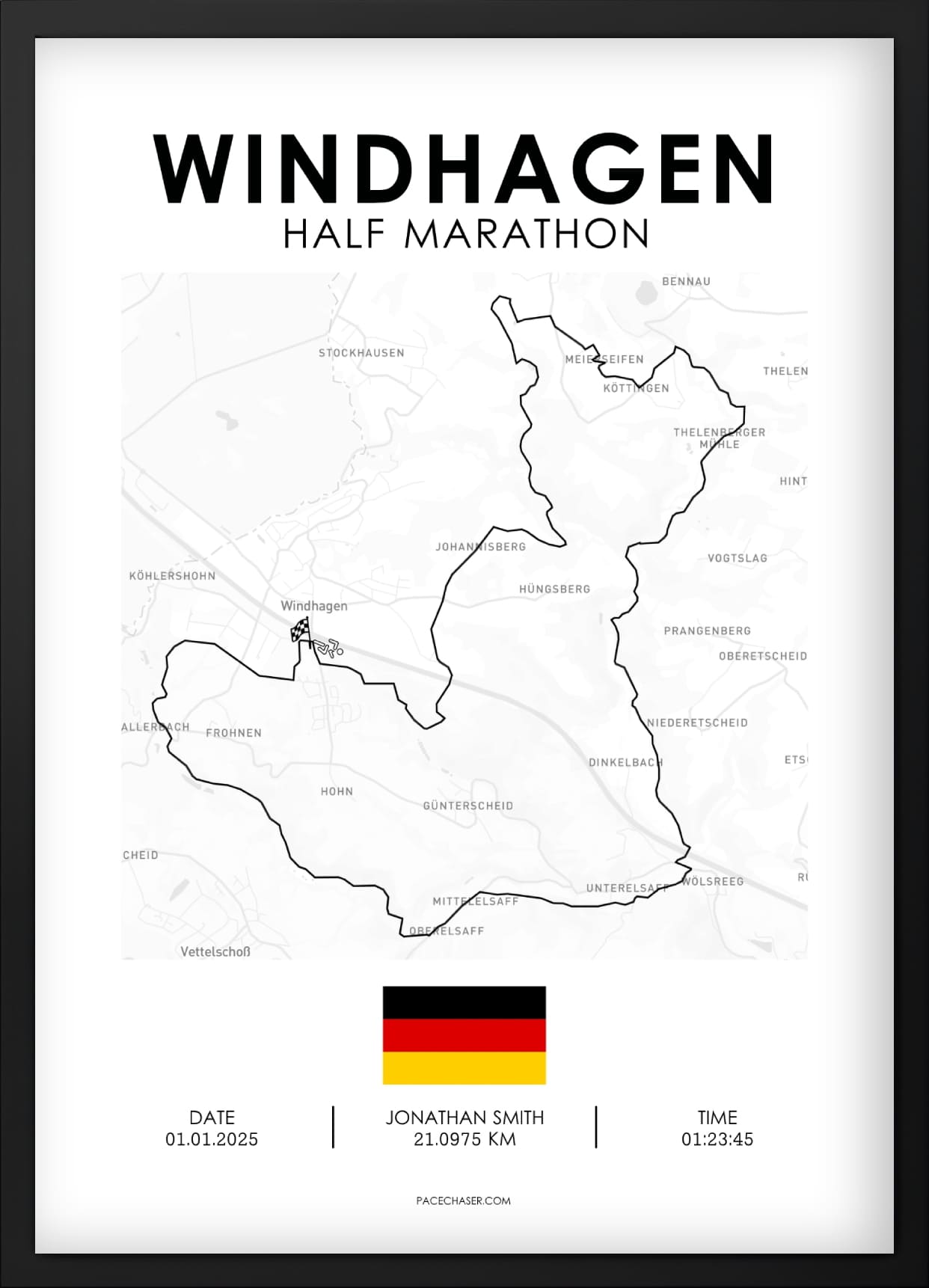 Halbmarathon Windhagen Poster